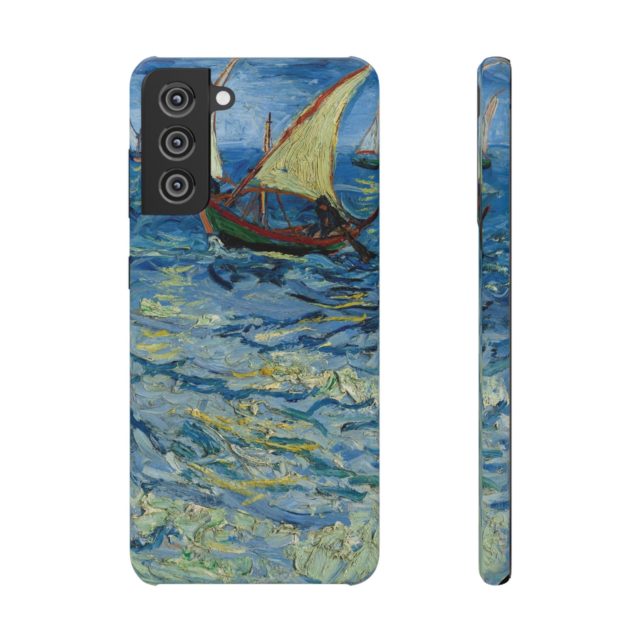 Fishing Boats at Sea by Vincent van Gogh - Samsung Slim Case