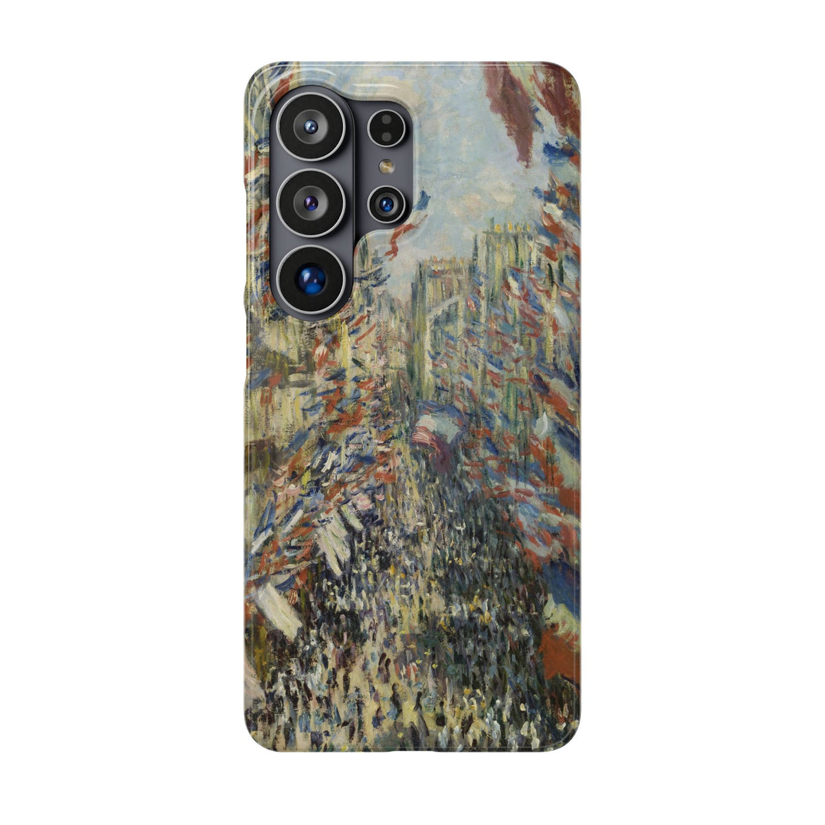 The Rue Montorgueil in Paris by Claude Monet - Samsung Slim Case