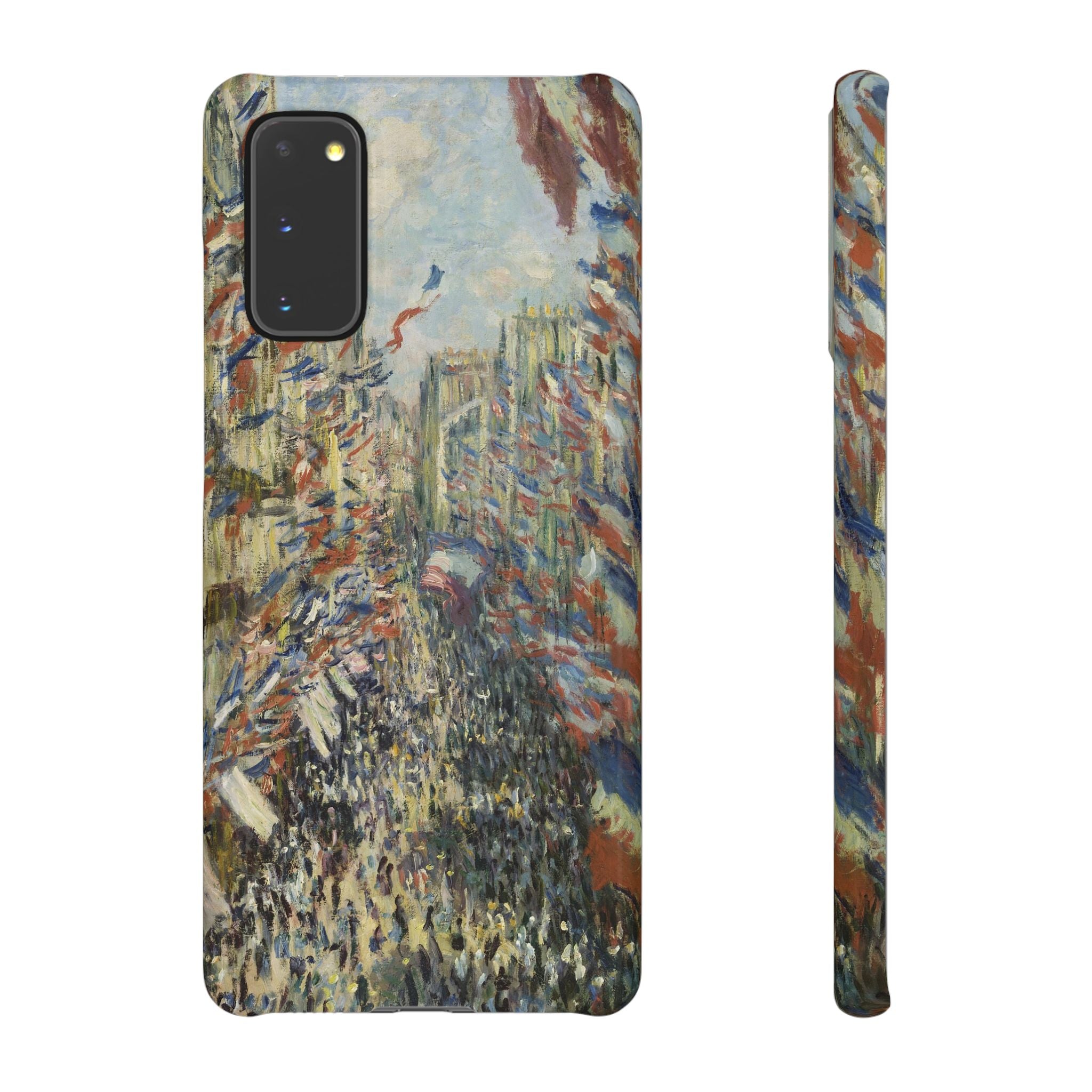 The Rue Montorgueil in Paris by Claude Monet - Samsung Slim Case