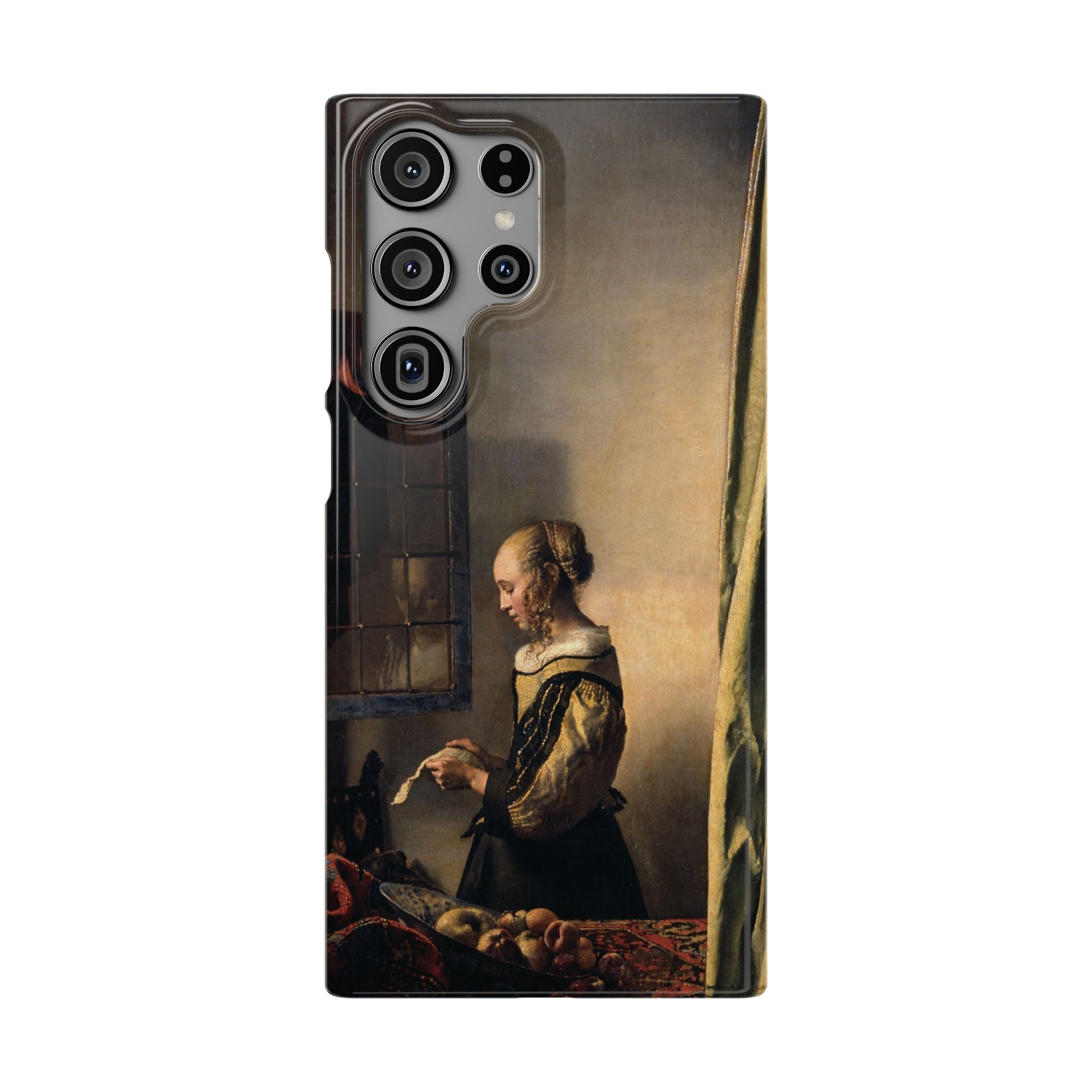 Girl Reading a Letter by an Open Window by Johannes Vermeer - Samsung Slim Case