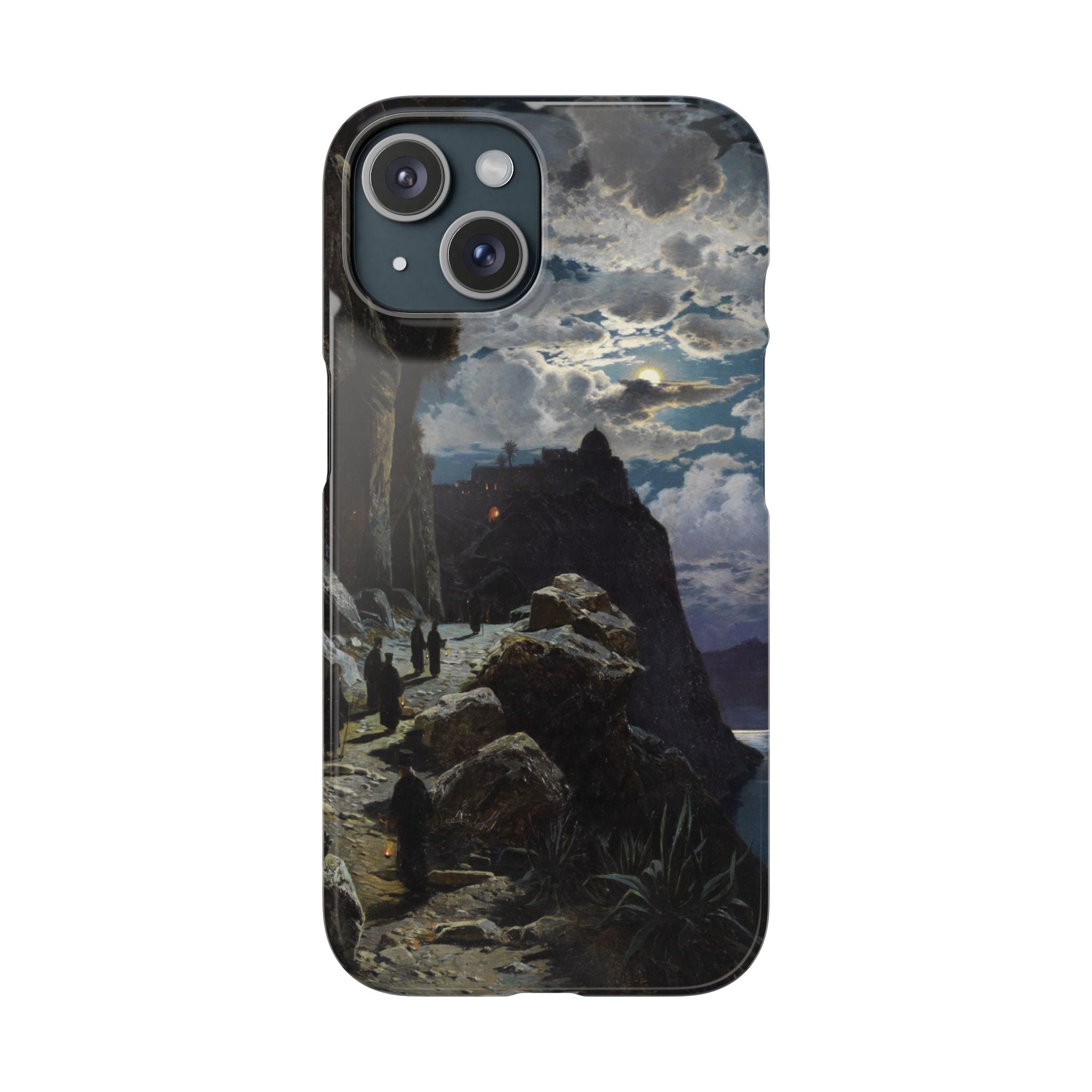 Procession of Monks on Mount Athos by Hermann Corrodi - iPhone Slim Case