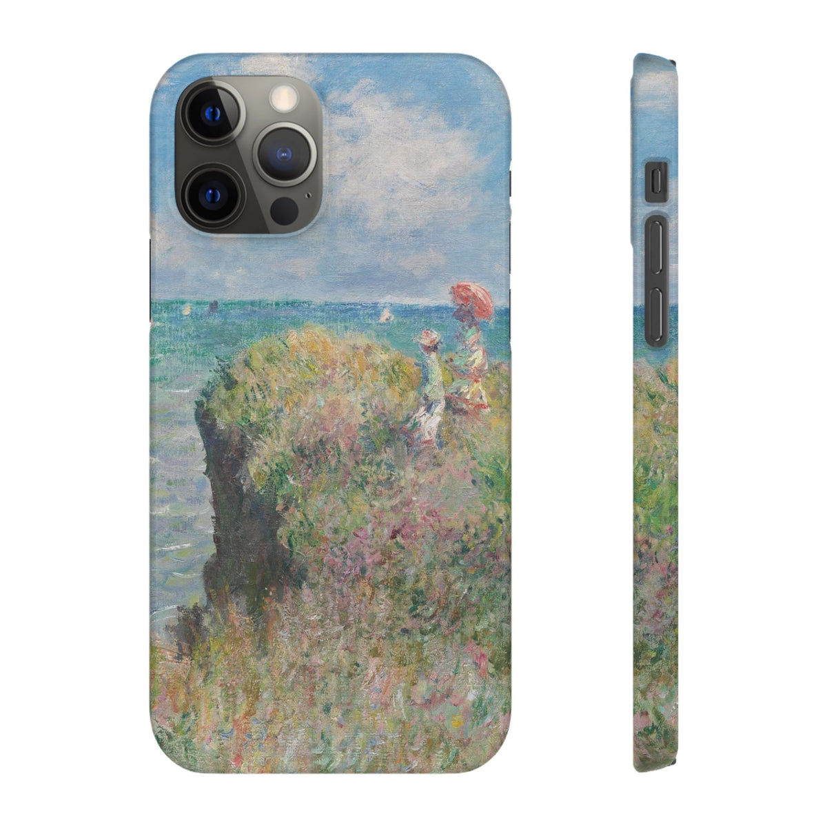 Cliff Walk at Pourville by Claude Monet - iPhone Slim Case