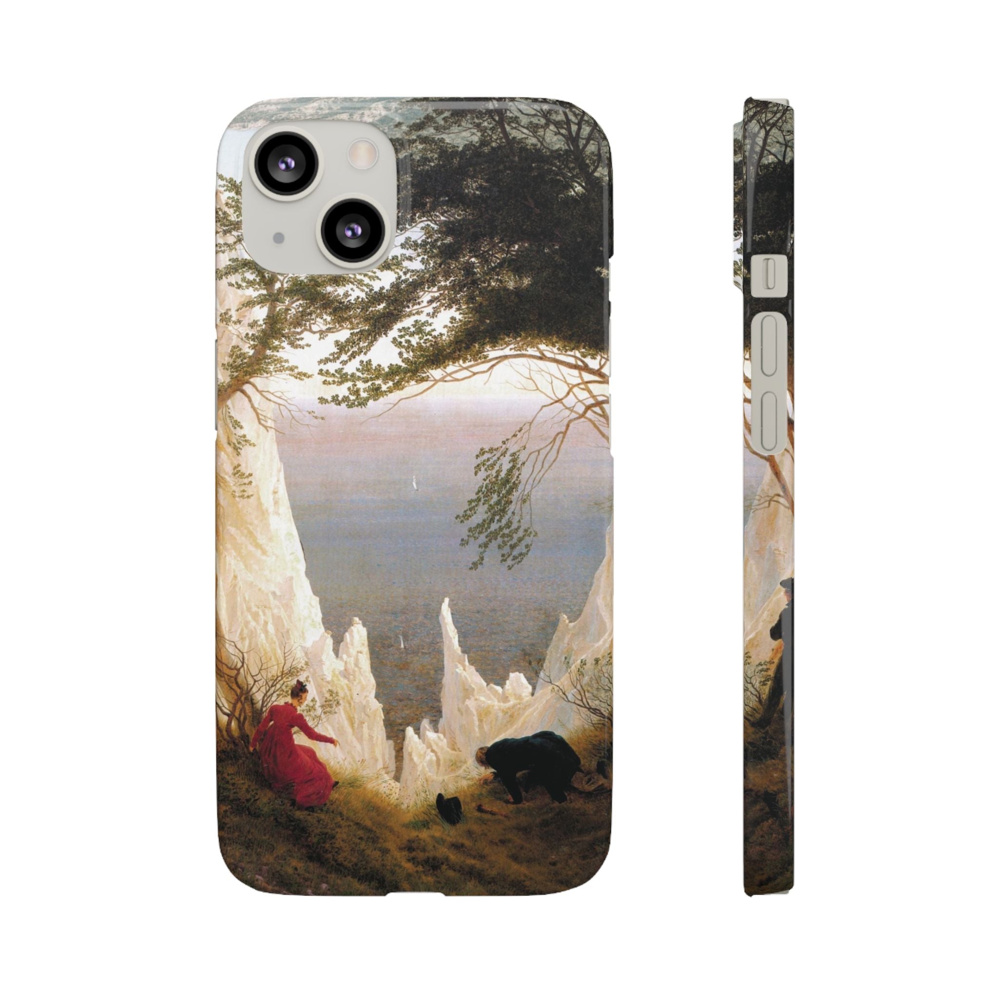 Chalk Cliffs on Rügen by Caspar David Friedrich - iPhone Slim Case