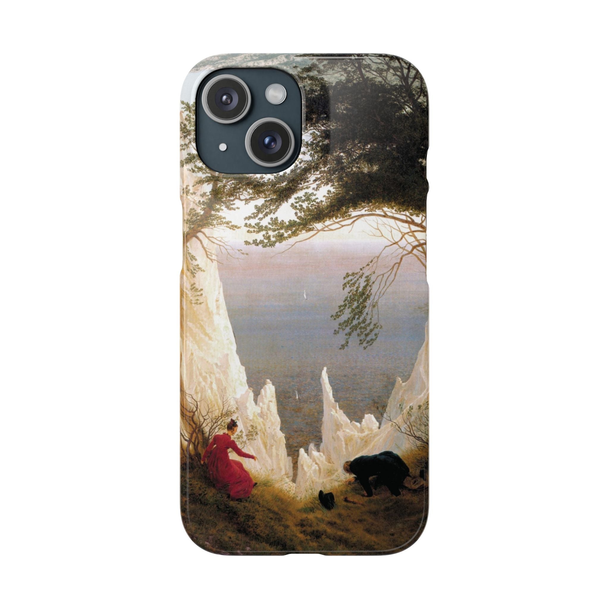 Chalk Cliffs on Rügen by Caspar David Friedrich - iPhone Slim Case