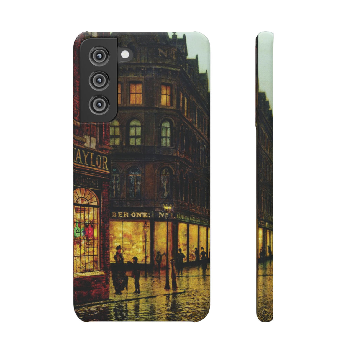 Boar Lane Leeds by John Atkinson Grimshaw - Samsung Slim Case
