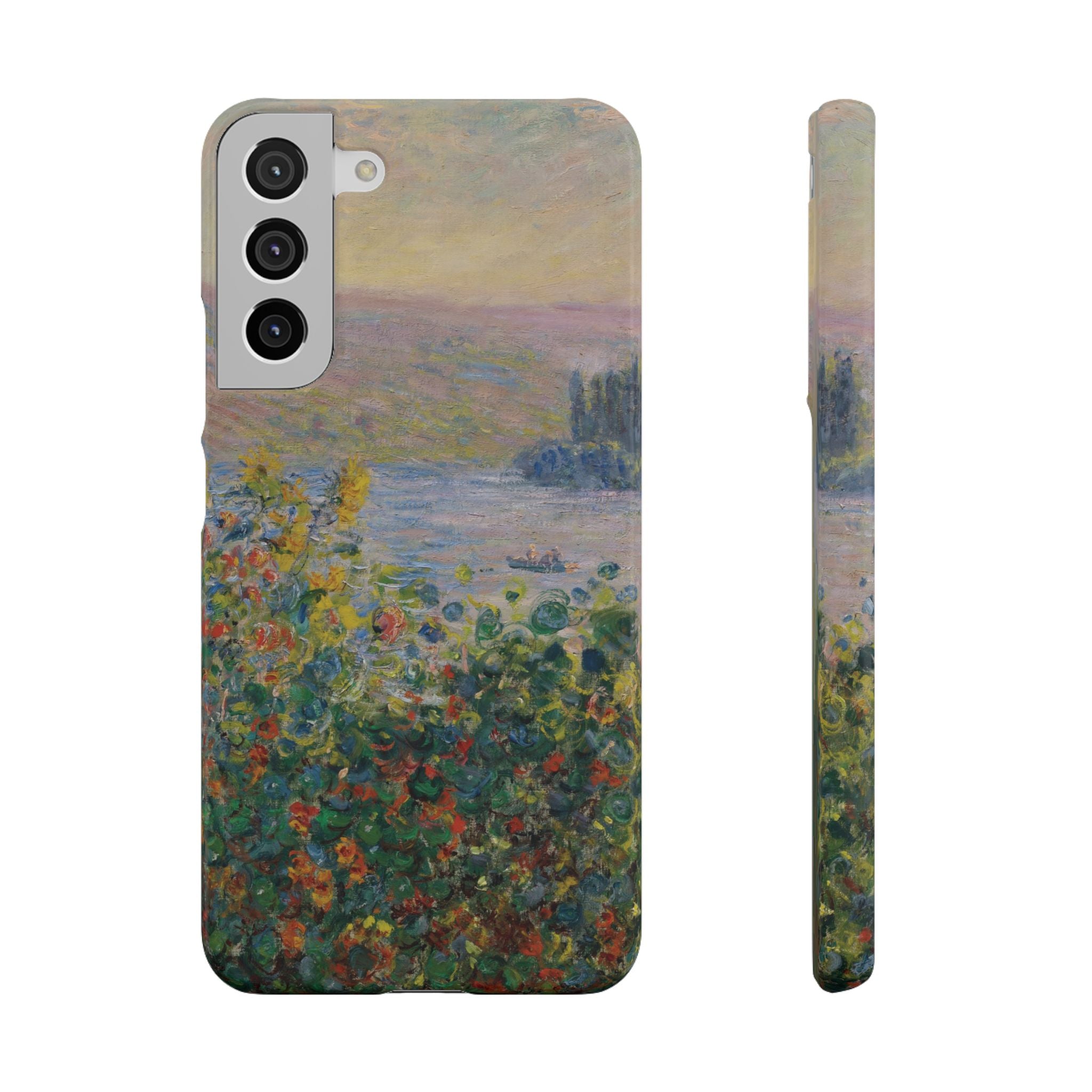 Flower Beds at Vétheuil by Claude Monet - Samsung Slim Case