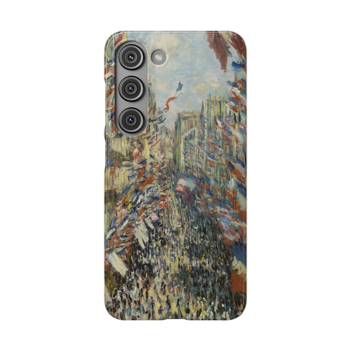 The Rue Montorgueil in Paris by Claude Monet - Samsung Slim Case