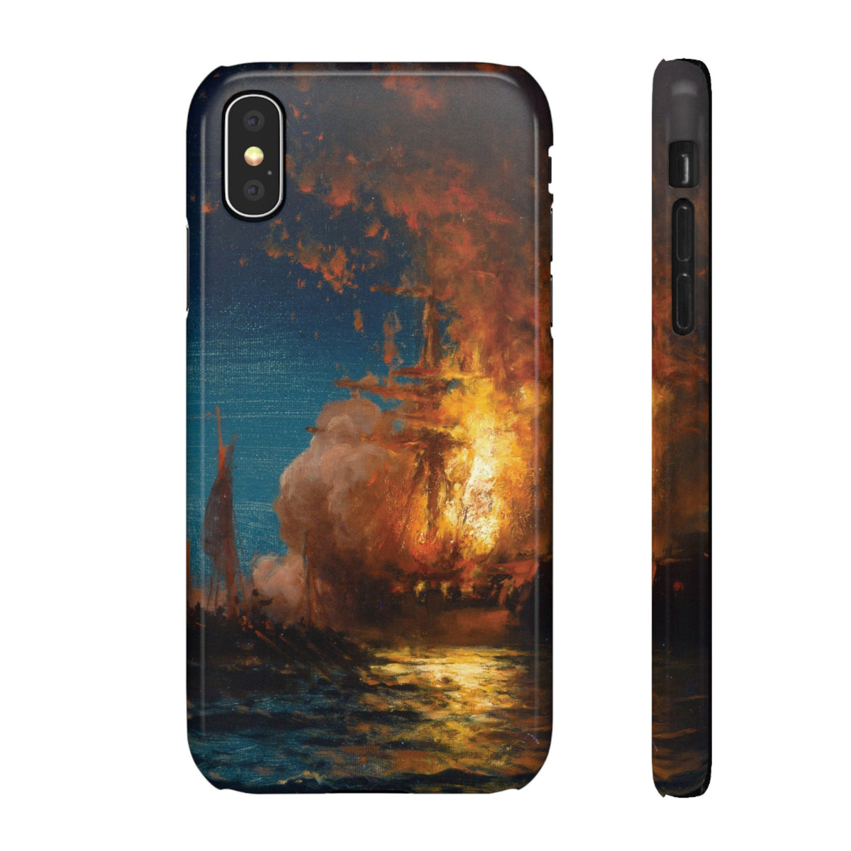 Burning of the Frigate Philadelphia in the Harbor of Tripoli by Edward Moran - iPhone Slim Case