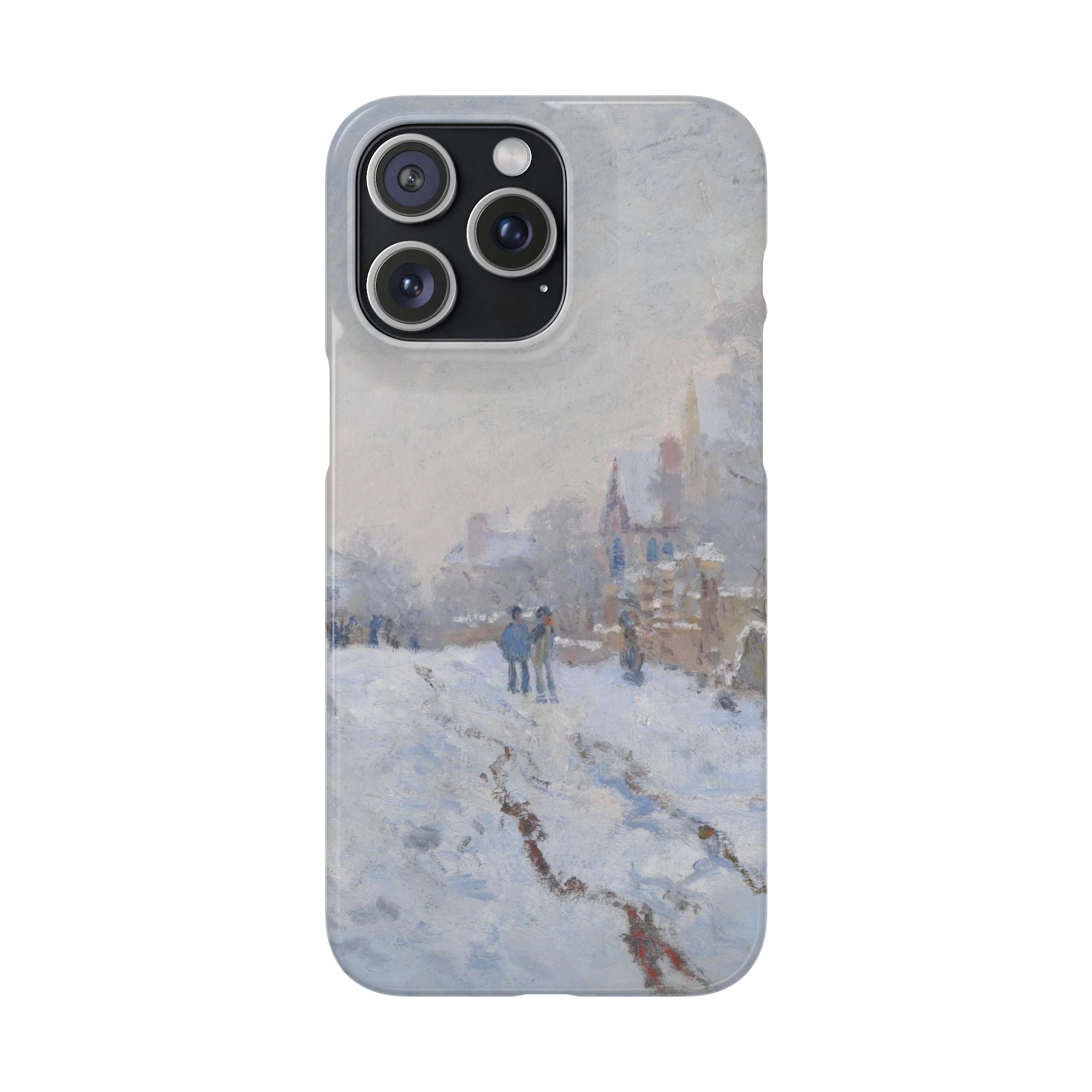 Snow Scene at Argenteuil by Claude Monet - iPhone Slim Case