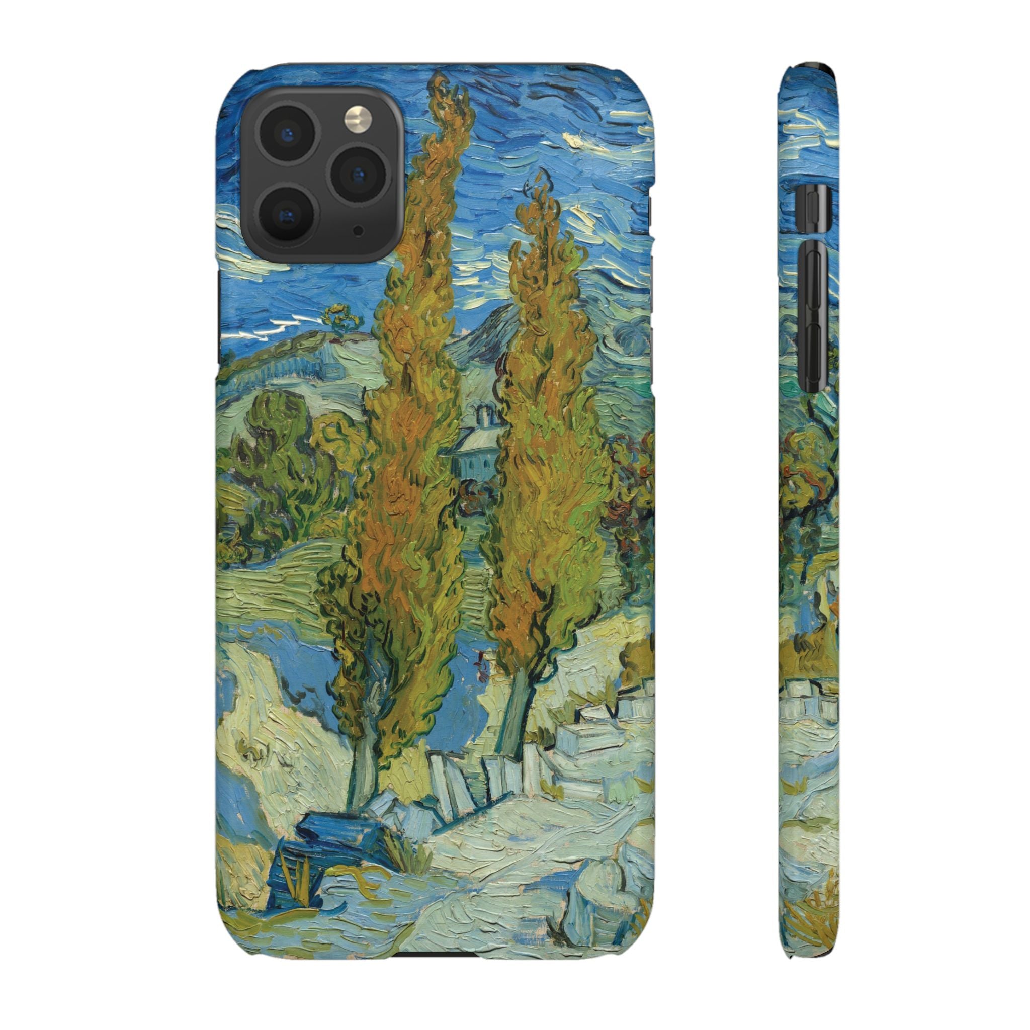 Two Poplars in the Alpilles near Saint-Rémy by Vincent van Gogh - iPhone Slim Case
