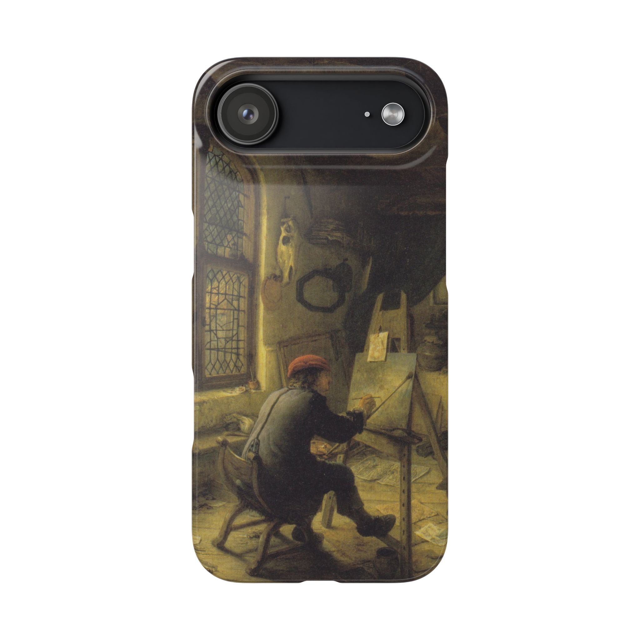 The Painter in His Workshop by Adriaen van Ostade - iPhone Slim Case