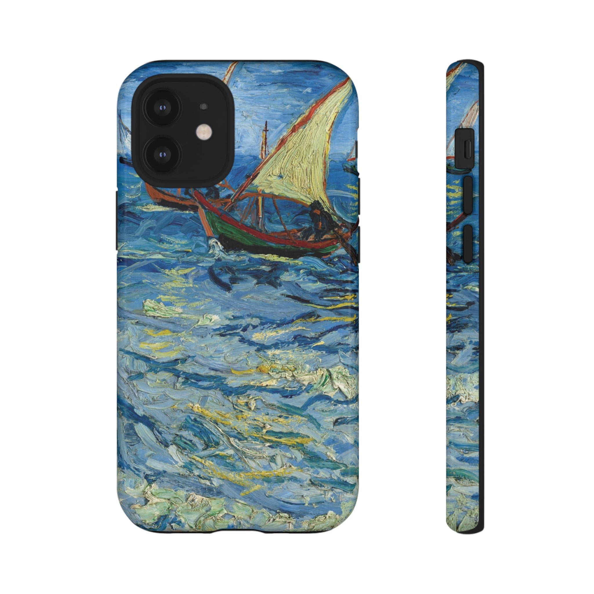 Fishing Boats at Sea by Vincent van Gogh - iPhone Tough Case