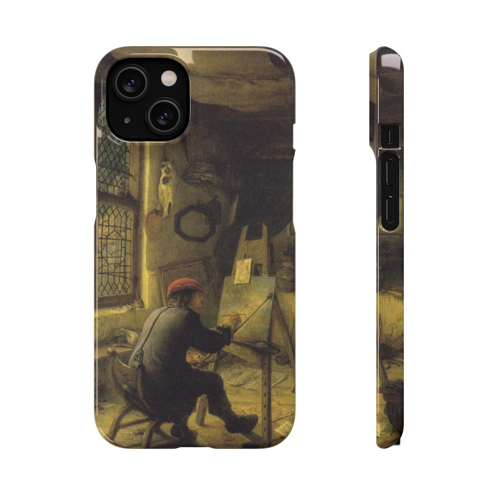 The Painter in His Workshop by Adriaen van Ostade - iPhone Slim Case