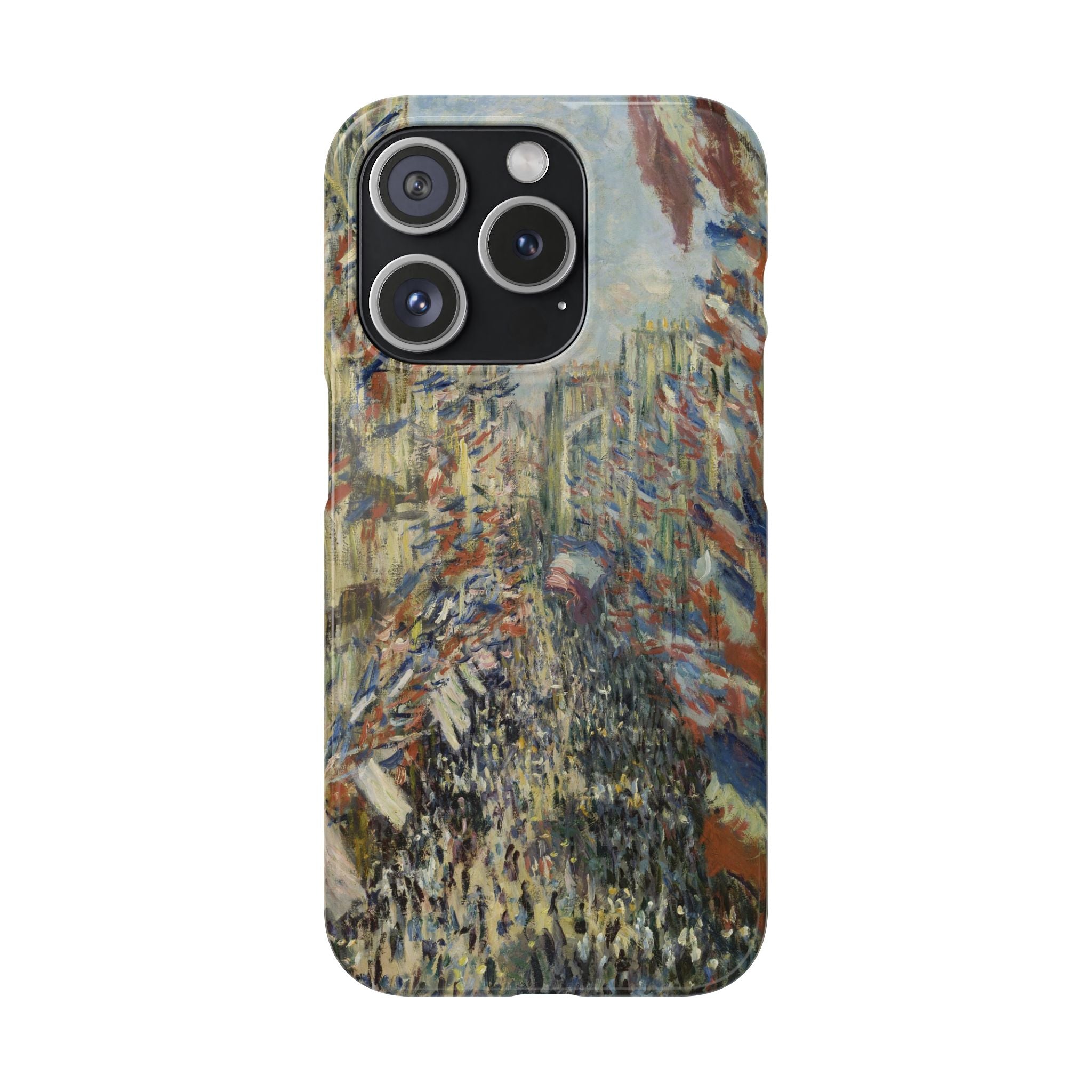 The Rue Montorgueil in Paris by Claude Monet - iPhone Slim Case