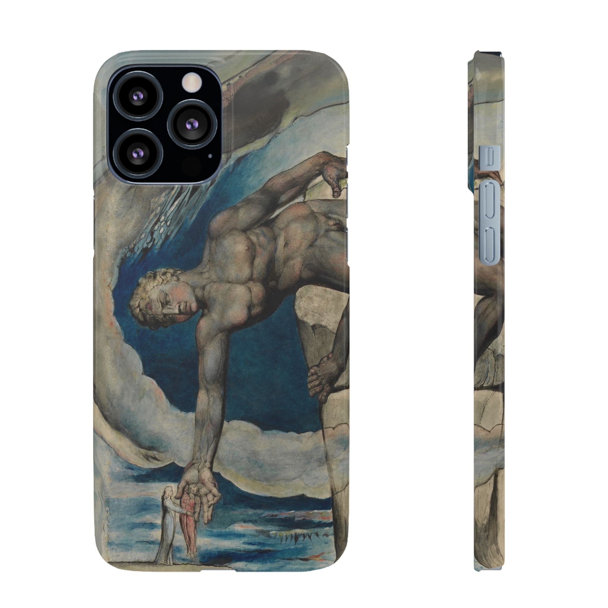 Antaeus setting down Dante and Virgil in the Last Circle of Hell by William Blake - iPhone Slim Case