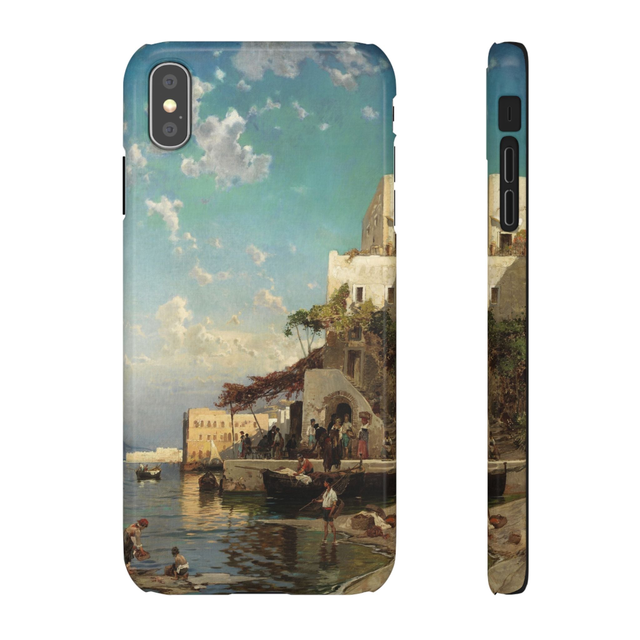 Evening Meeting of the Fishermen by Hermann Corrodi - iPhone Slim Case