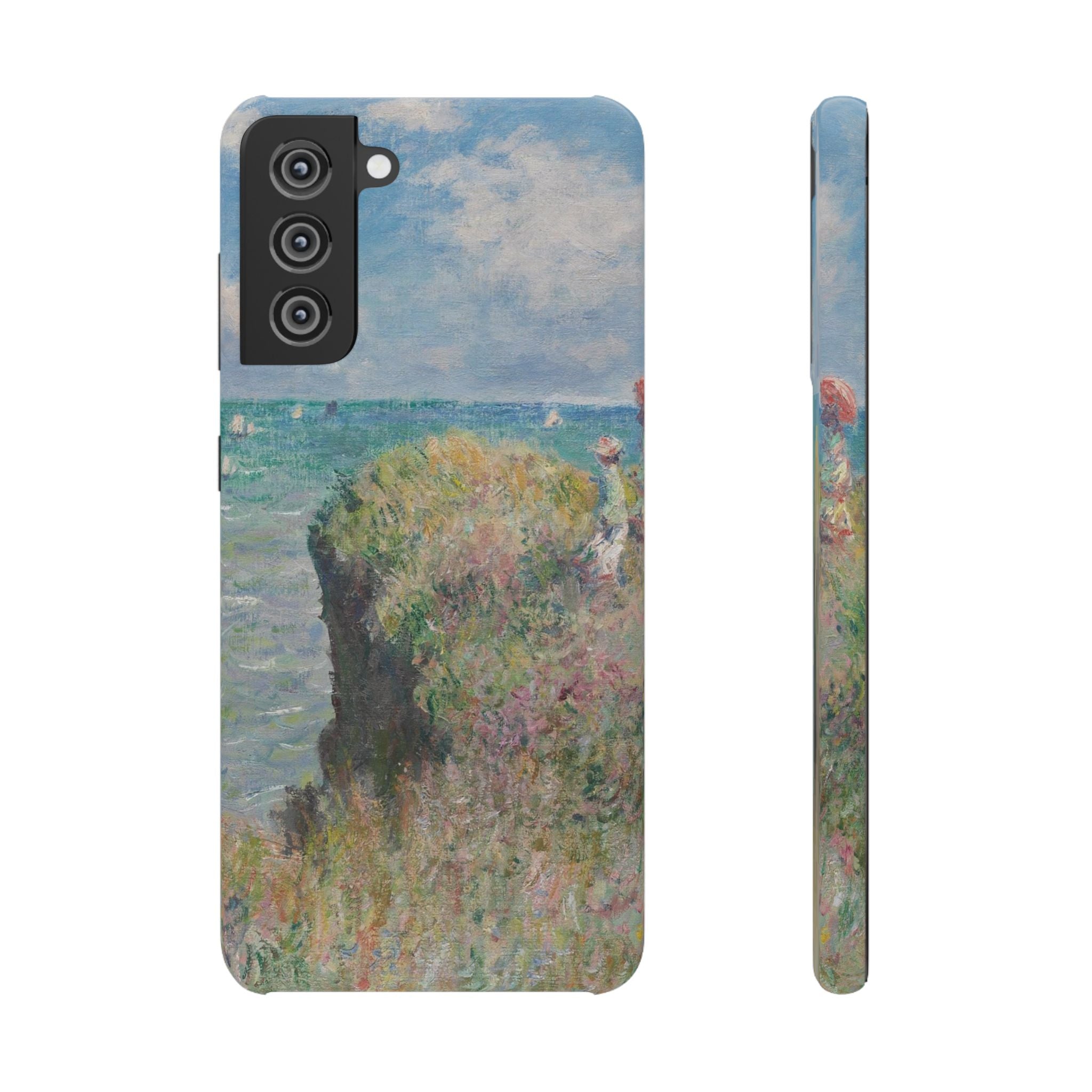 Cliff Walk at Pourville by Claude Monet - Samsung Slim Case