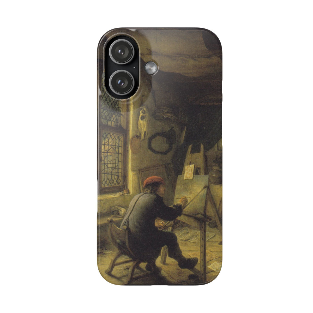 The Painter in His Workshop by Adriaen van Ostade - iPhone Slim Case