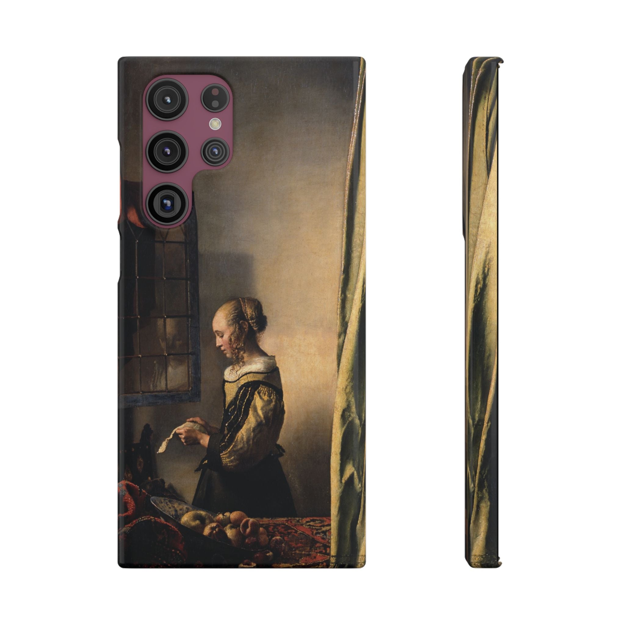 Girl Reading a Letter by an Open Window by Johannes Vermeer - Samsung Slim Case