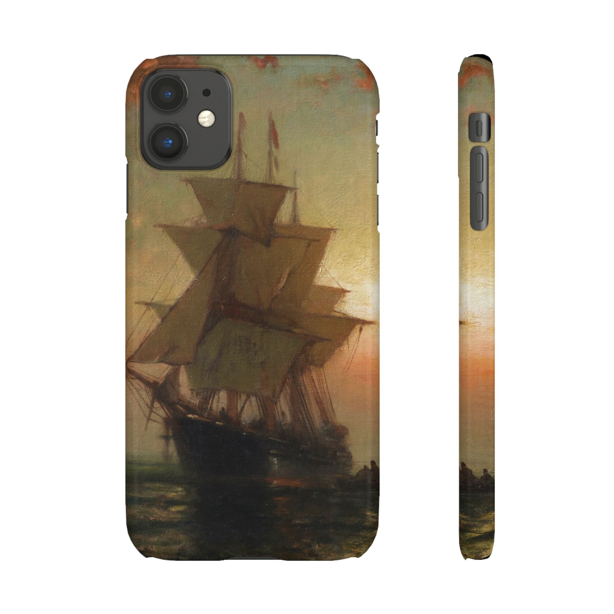 Ships at Night by Edward Moran - iPhone Slim Case