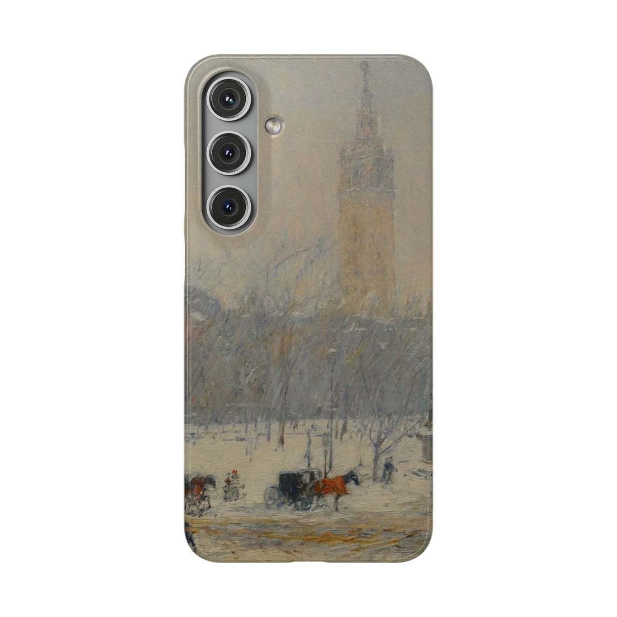 Snowstorm, Madison Square by Childe Hassam - Samsung Slim Case