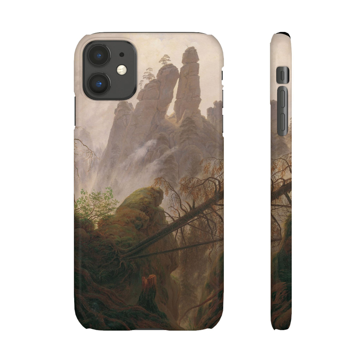 Rocky Landscape in the Elbe Sandstone Mountains by Caspar David Friedrich - iPhone Slim Case