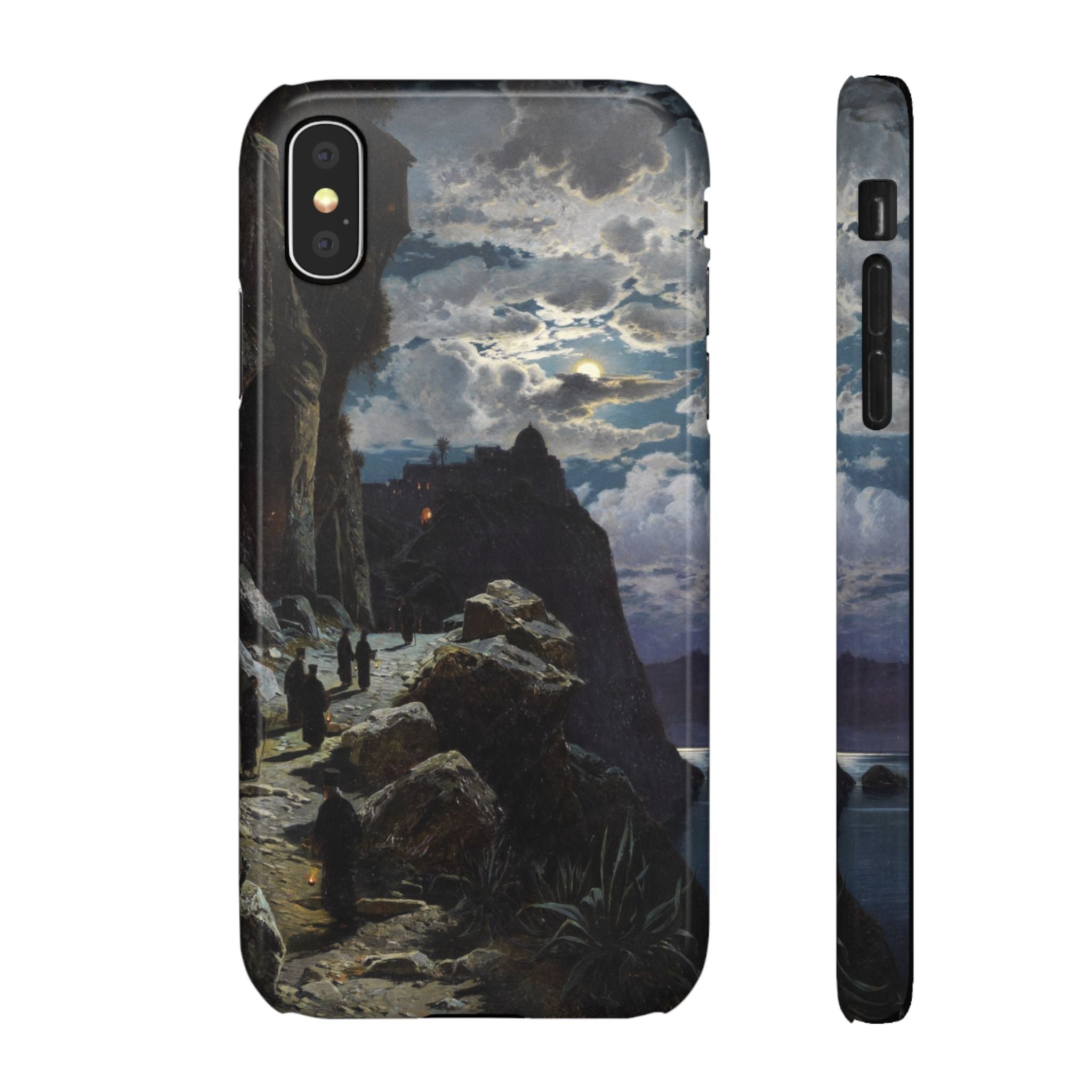 Procession of Monks on Mount Athos by Hermann Corrodi - iPhone Slim Case