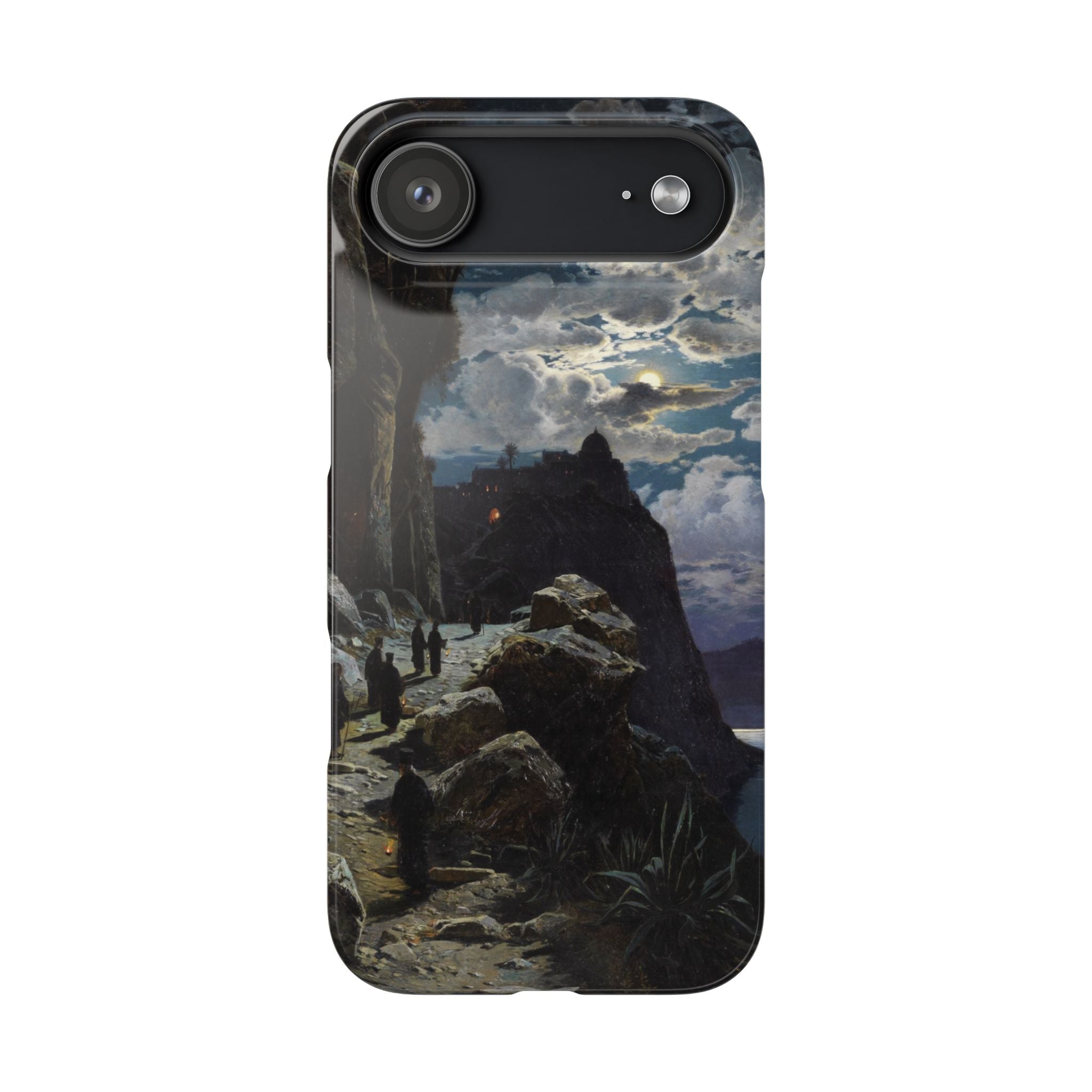 Procession of Monks on Mount Athos by Hermann Corrodi - iPhone Slim Case