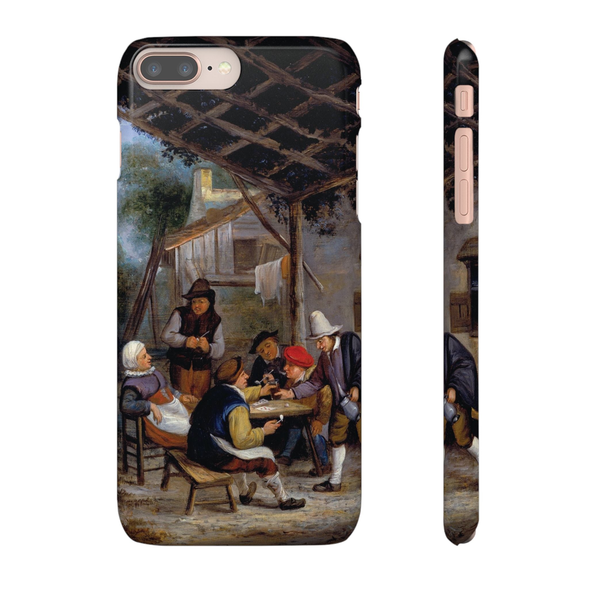 Peasants Drinking by Adriaen van Ostade - iPhone Slim Case