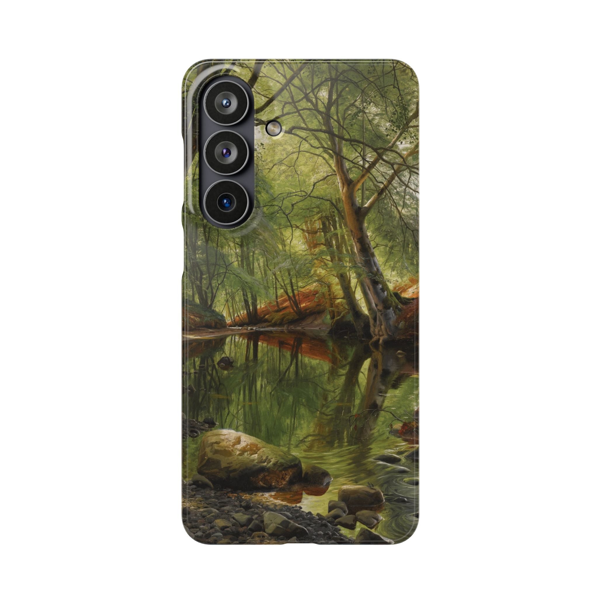 A woodland stream by Peder Mork Monsted - Samsung Slim Case