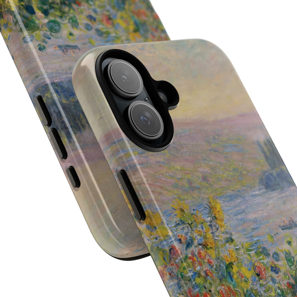 Flower Beds at Vétheuil by Claude Monet - iPhone Tough Case