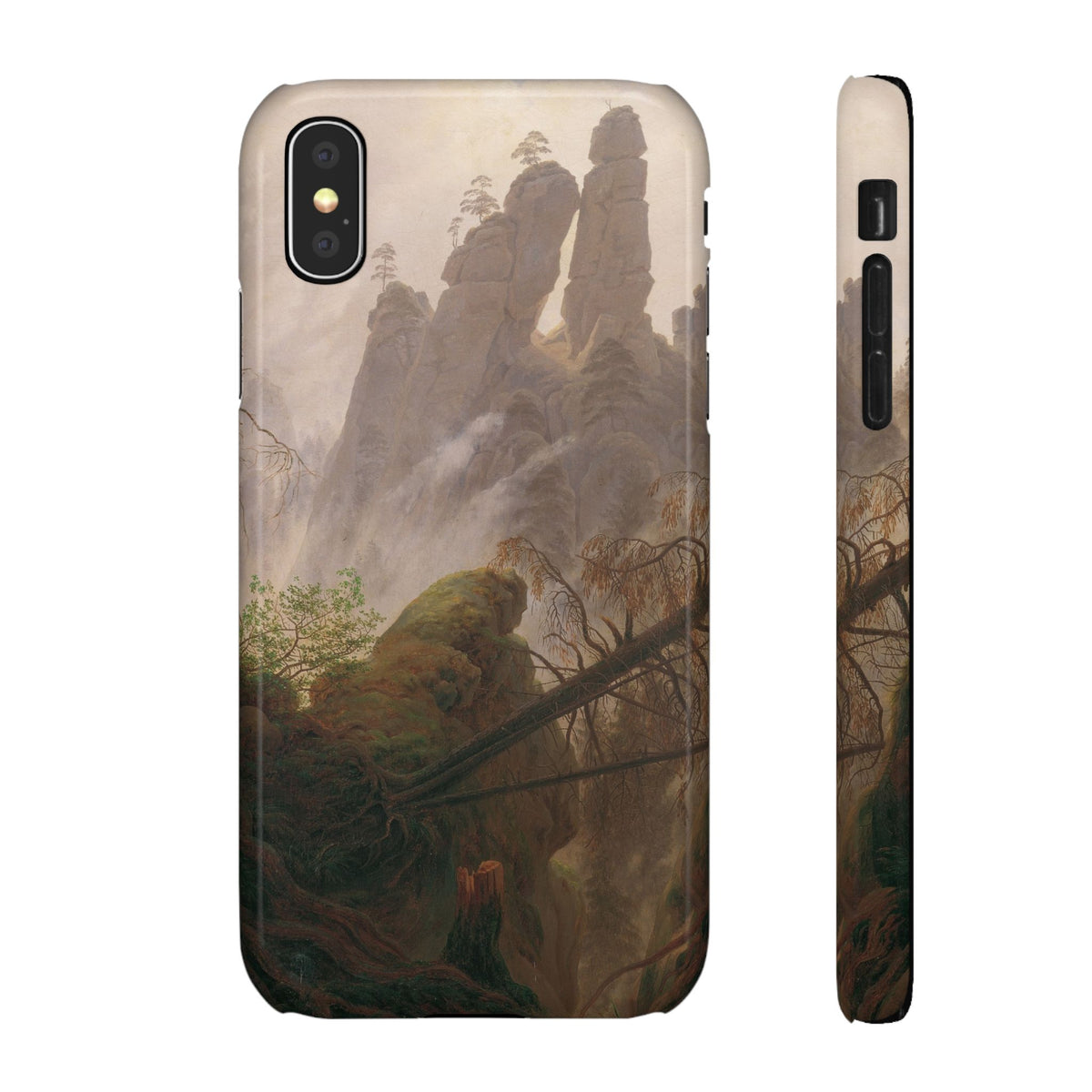 Rocky Landscape in the Elbe Sandstone Mountains by Caspar David Friedrich - iPhone Slim Case