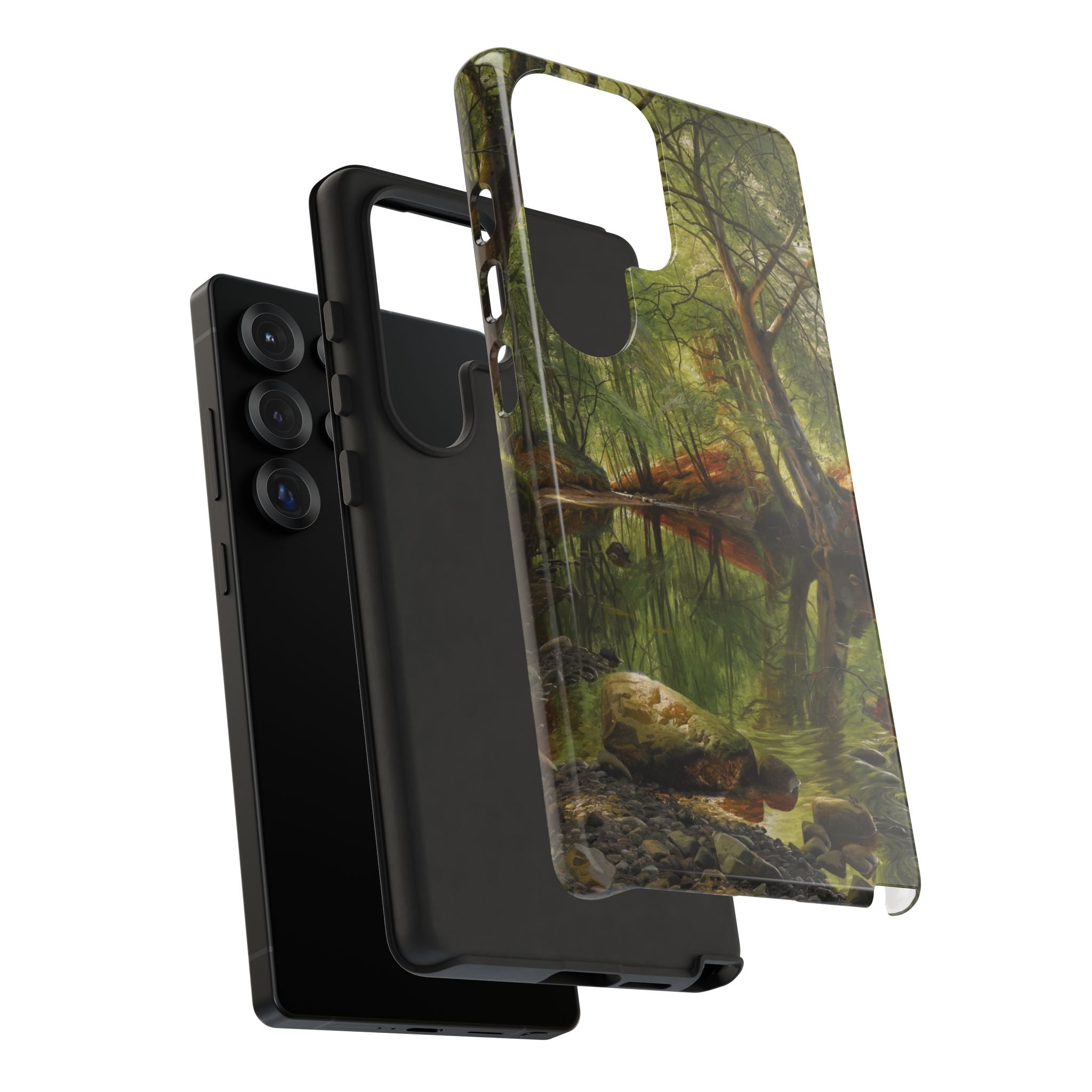 A woodland stream by Peder Mork Monsted - Samsung Tough Case