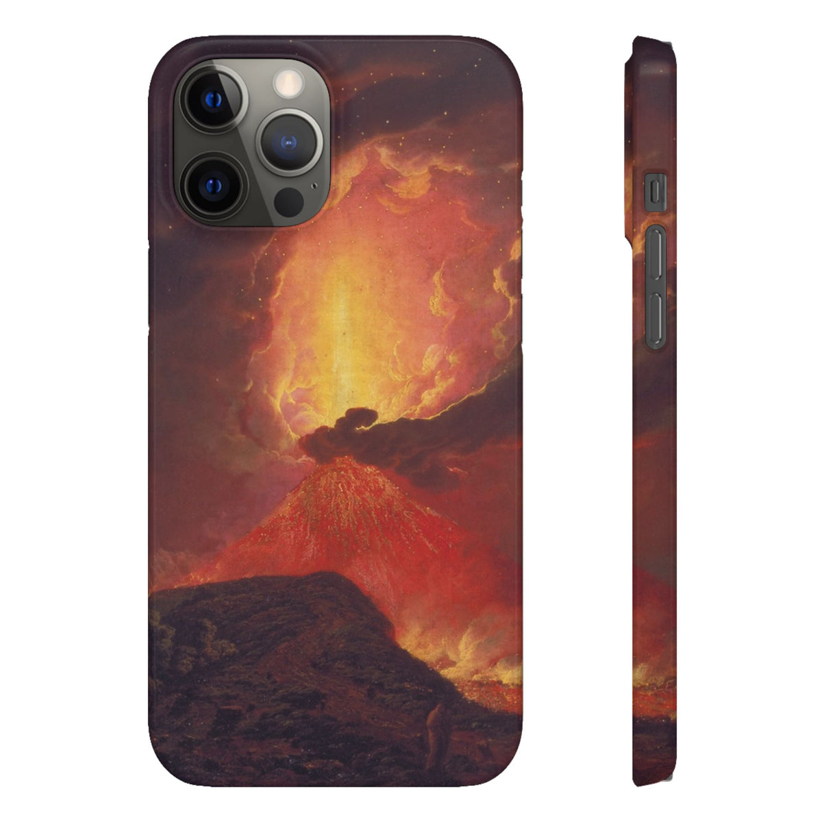 Vesuvius in Eruption by Joseph Wright of Derby - iPhone Slim Case