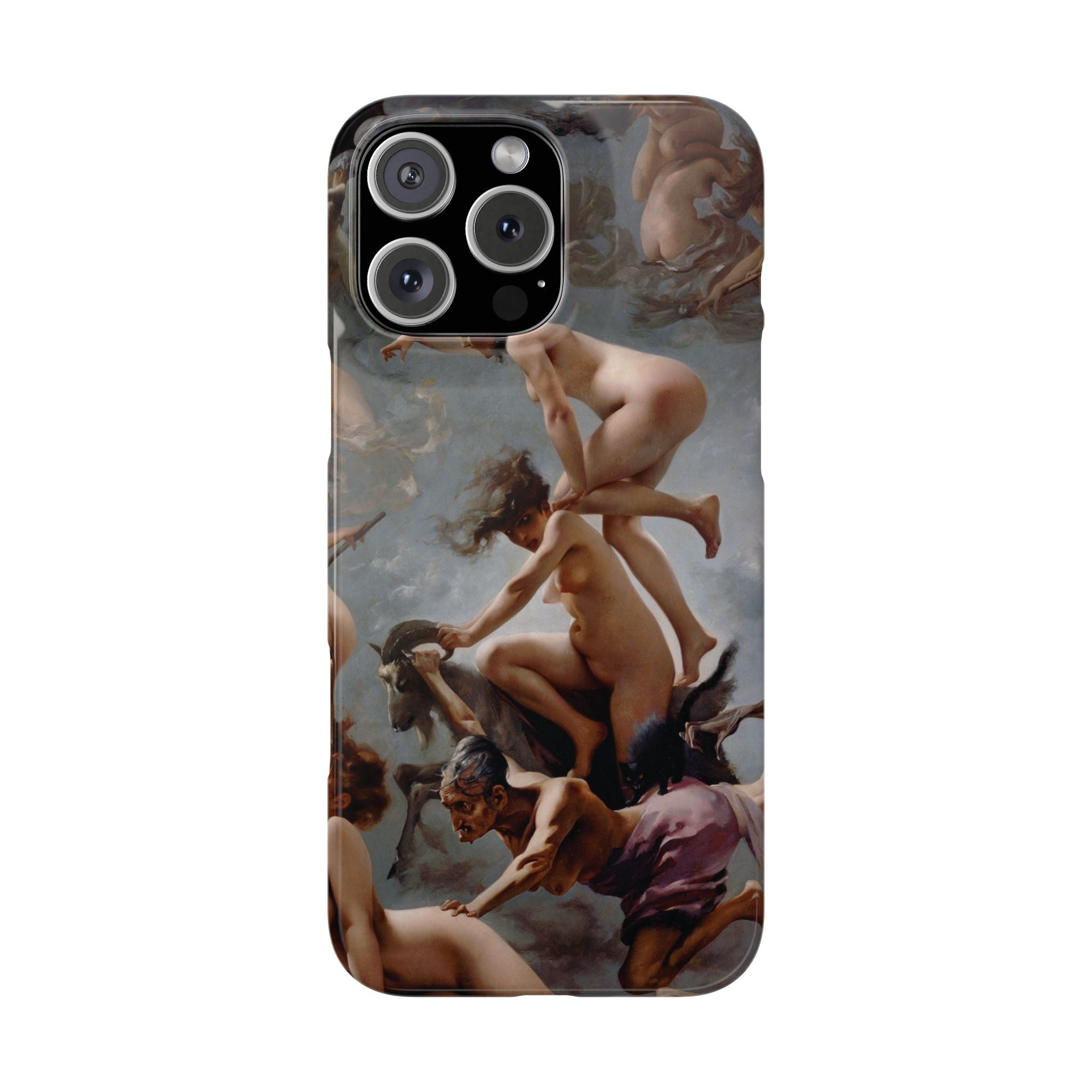 Witches going to their Sabbath by Luis Ricardo Falero - iPhone Slim Case