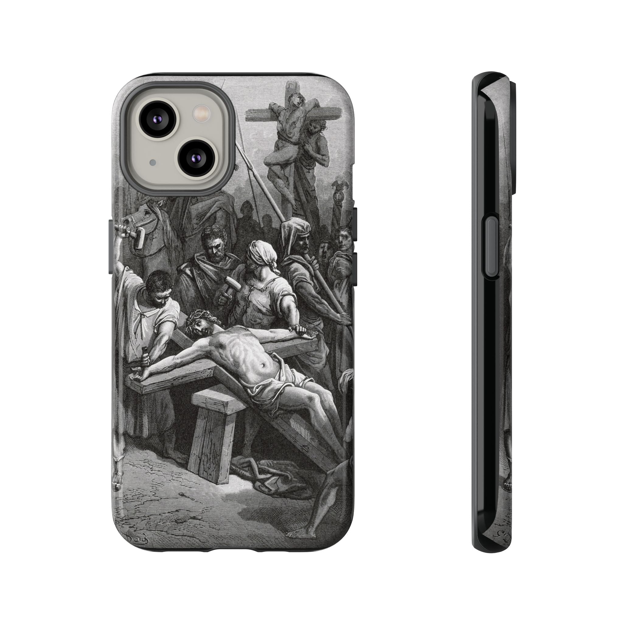 Crucifixion of Jesus by Gustave Doré - iPhone Tough Case