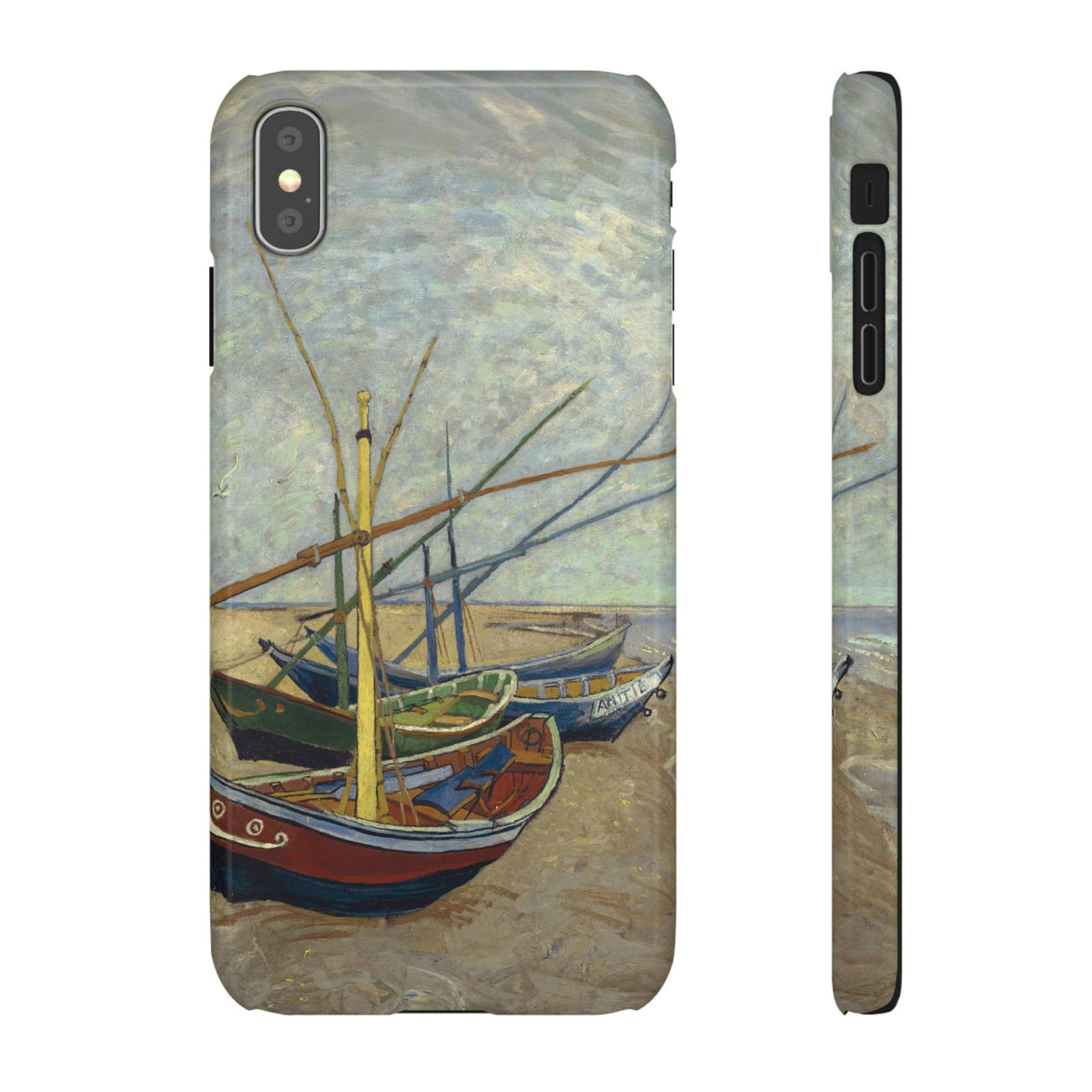 Fishing Boats on the Beach by Vincent van Gogh - iPhone Slim Case