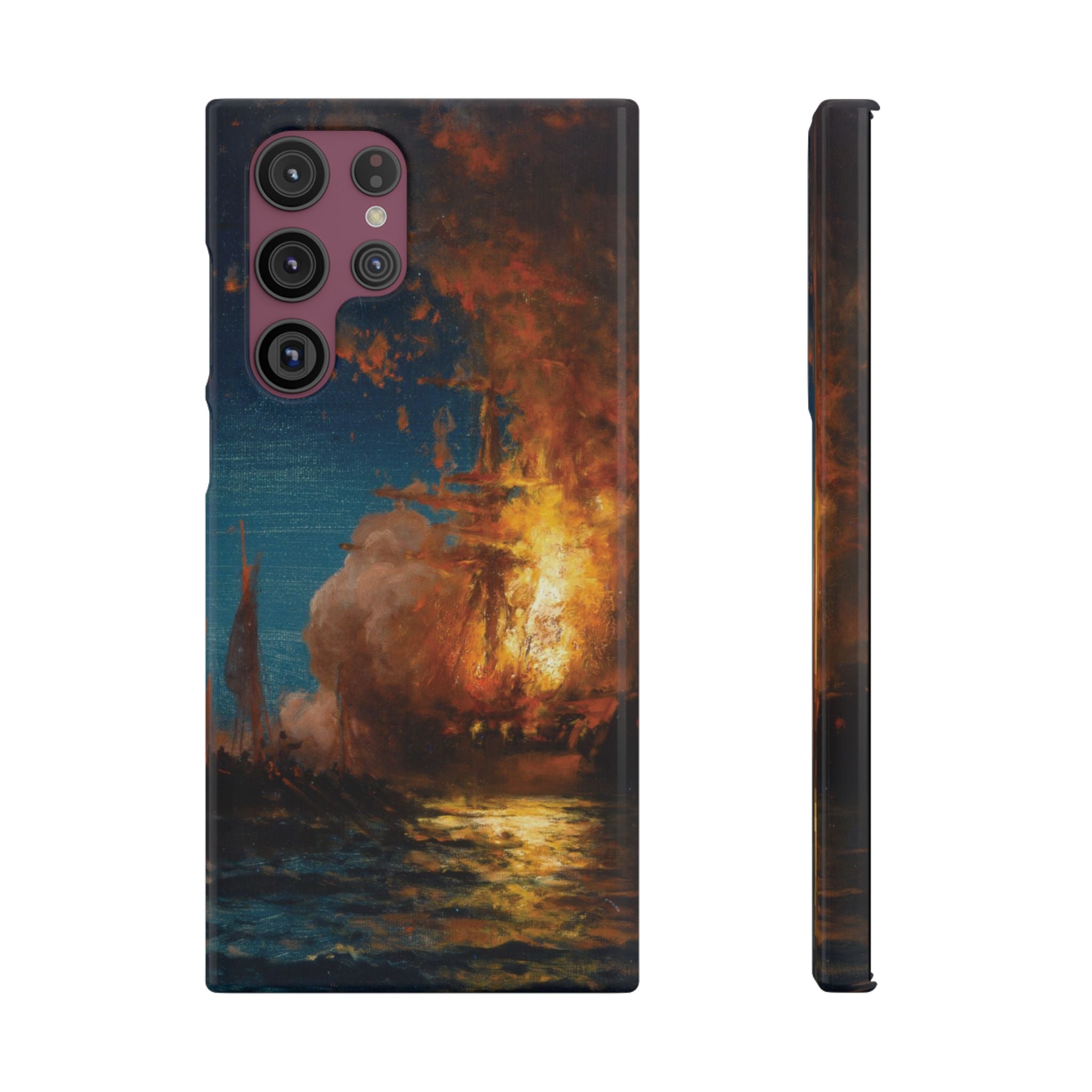 Burning of the Frigate Philadelphia in the Harbor of Tripoli by Edward Moran - Samsung Slim Case
