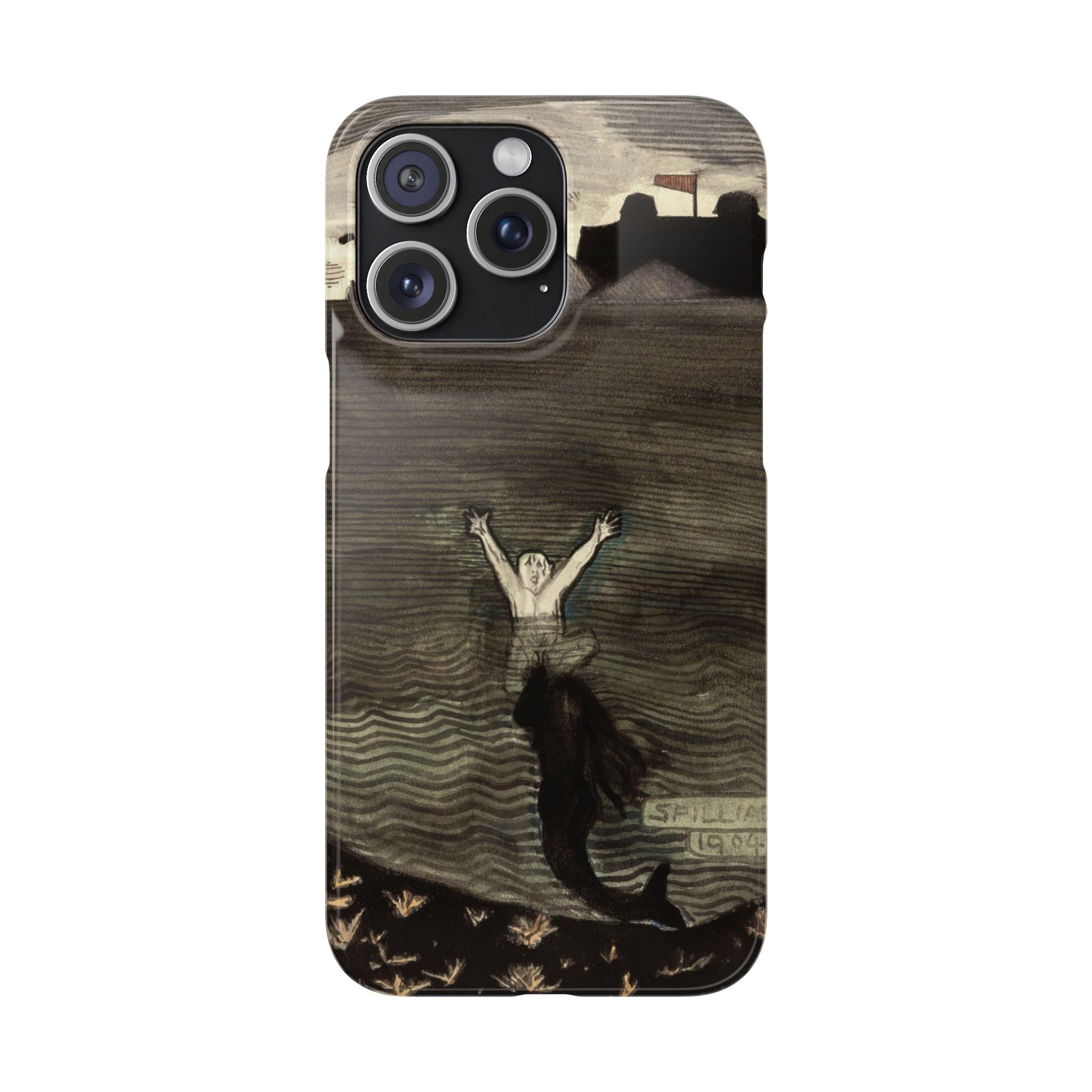 The Call of the Mermaid The Drowning by Leon Spilliaert - iPhone Slim Case