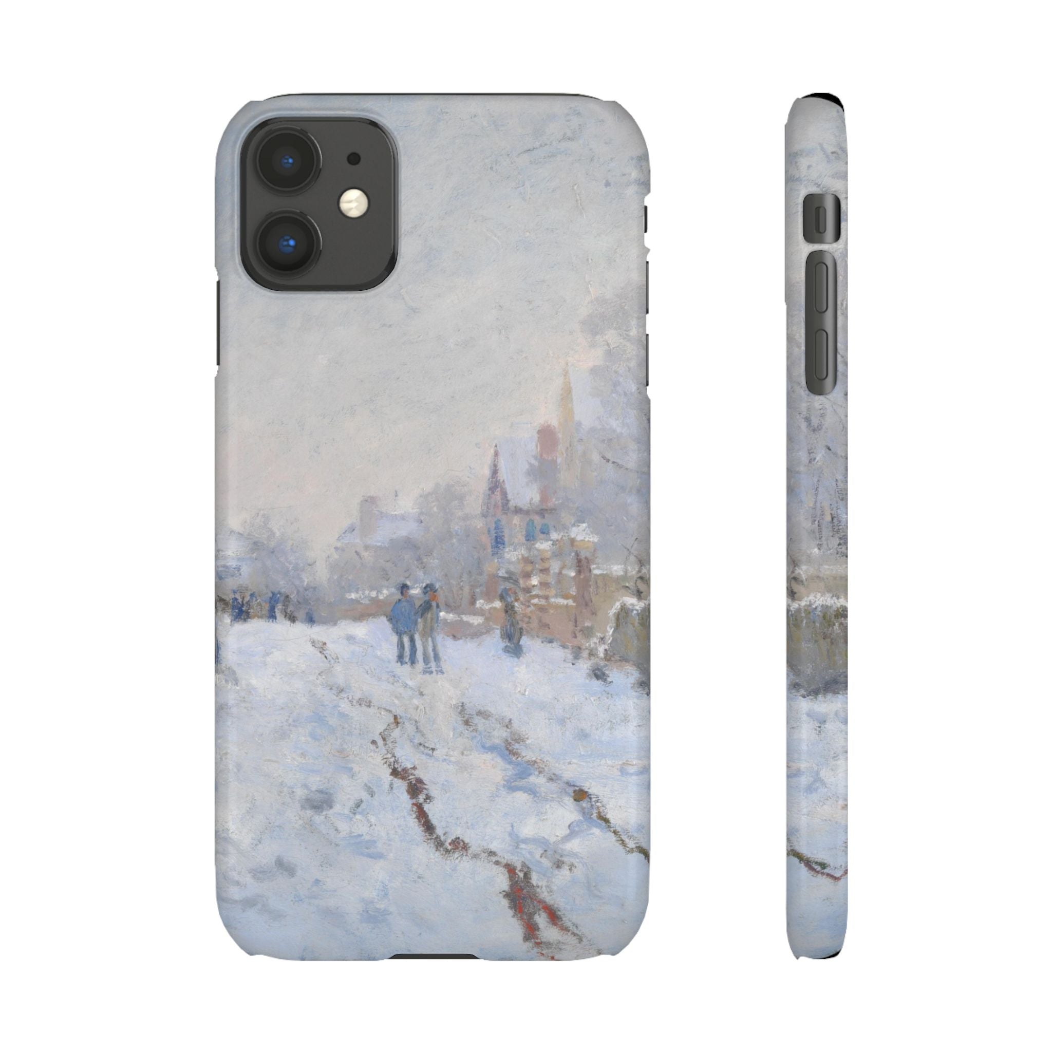 Snow Scene at Argenteuil by Claude Monet - iPhone Slim Case