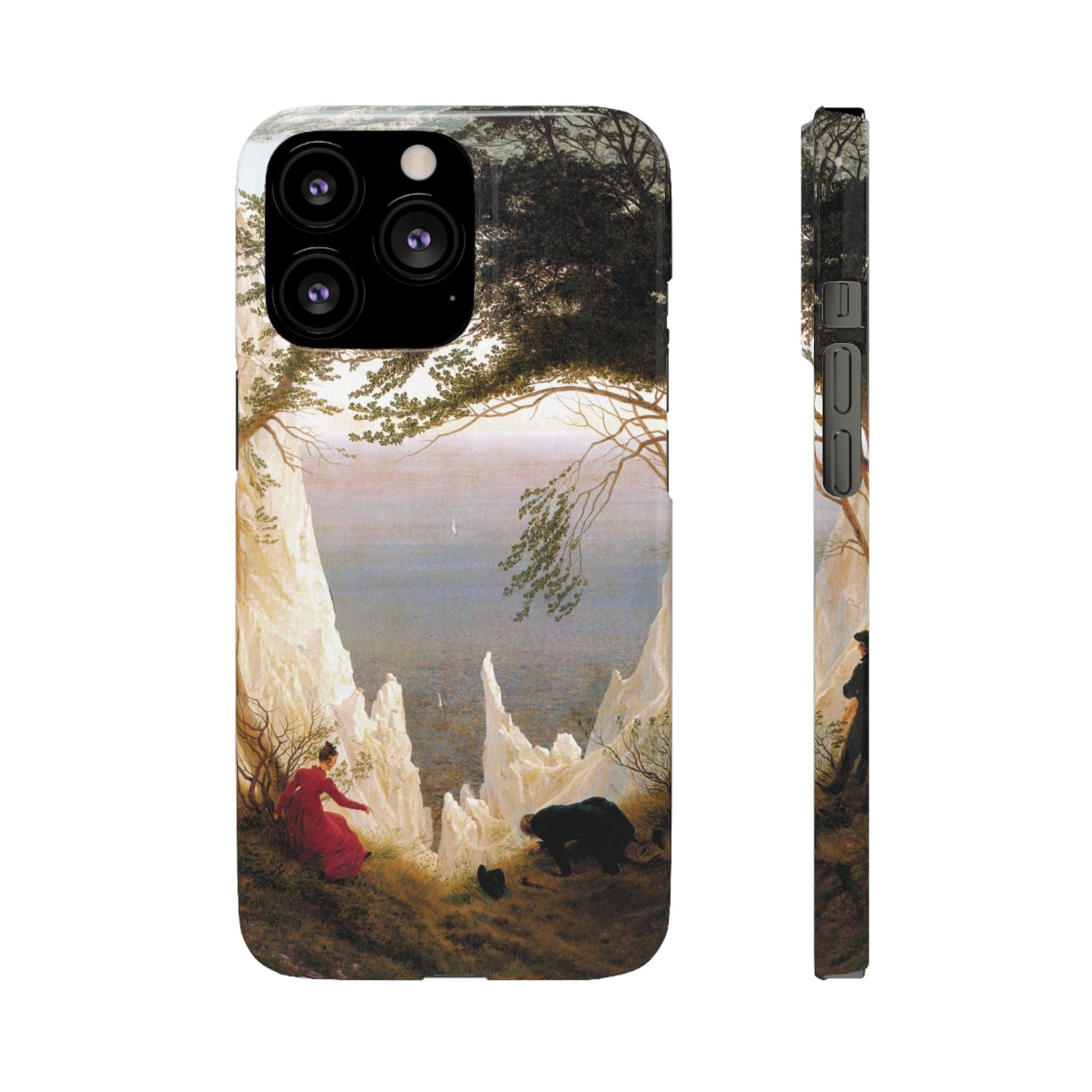 Chalk Cliffs on Rügen by Caspar David Friedrich - iPhone Slim Case