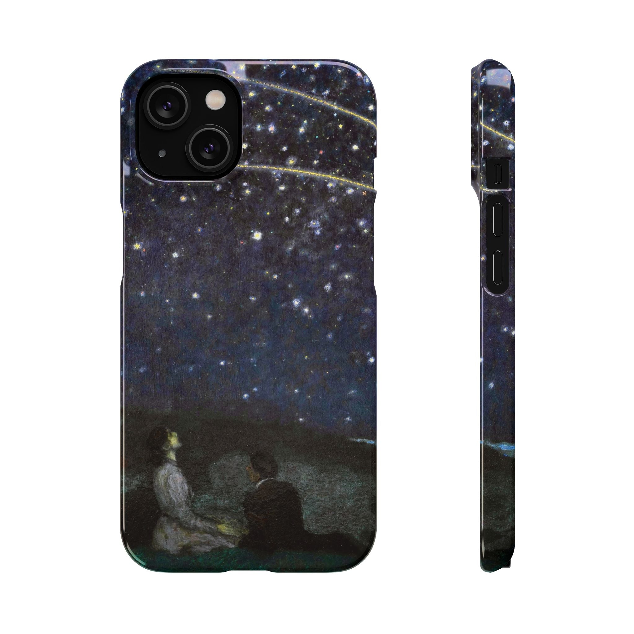 Falling Stars by Franz von Stuck - iPhone Slim Case