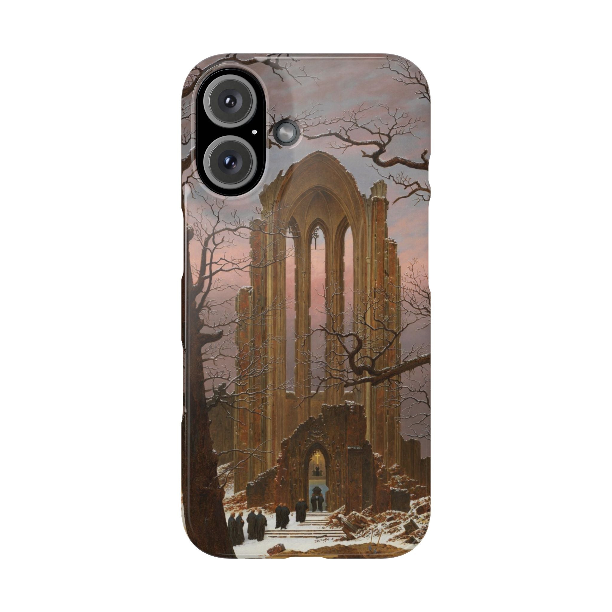 Monastery Graveyard in the Snow by Caspar David Friedrich - iPhone Slim Case