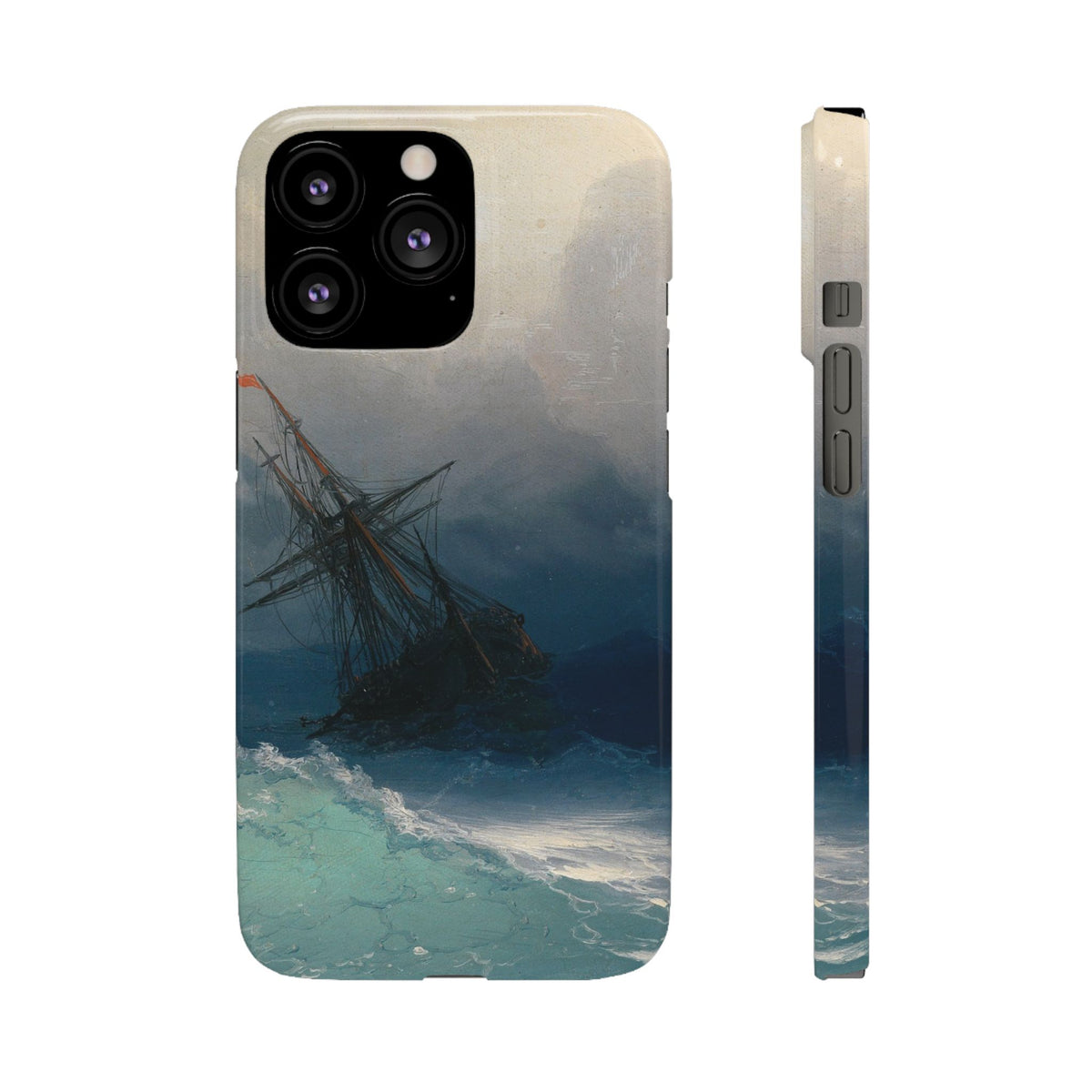 Ship on Stormy Seas by Ivan Aivazovsky - iPhone Slim Case