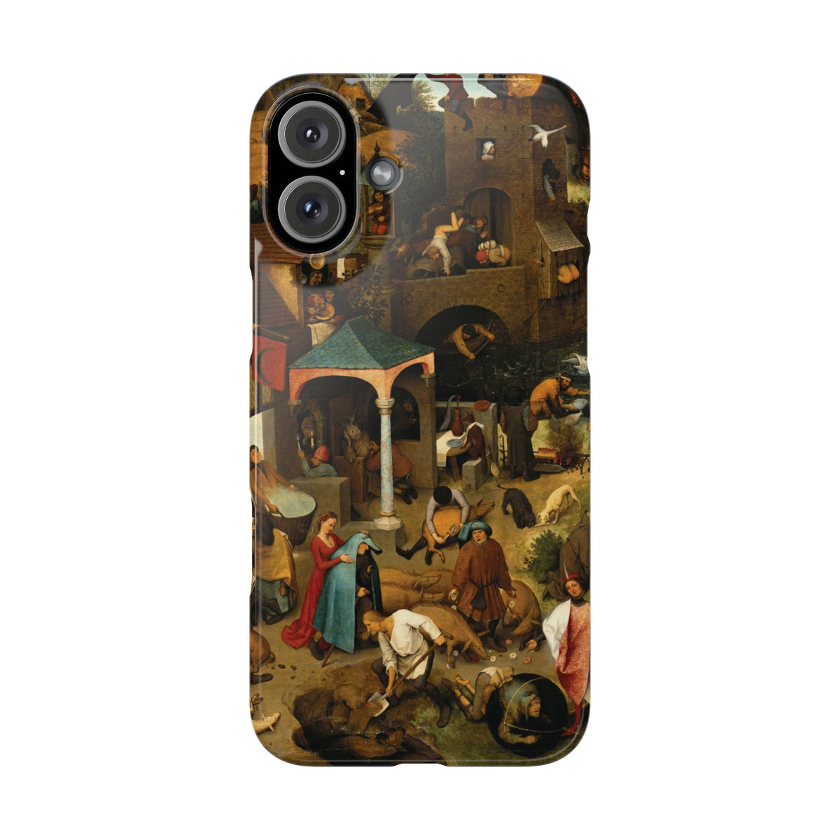 The Dutch Proverbs by Pieter Bruegel the Elder - iPhone Slim Case
