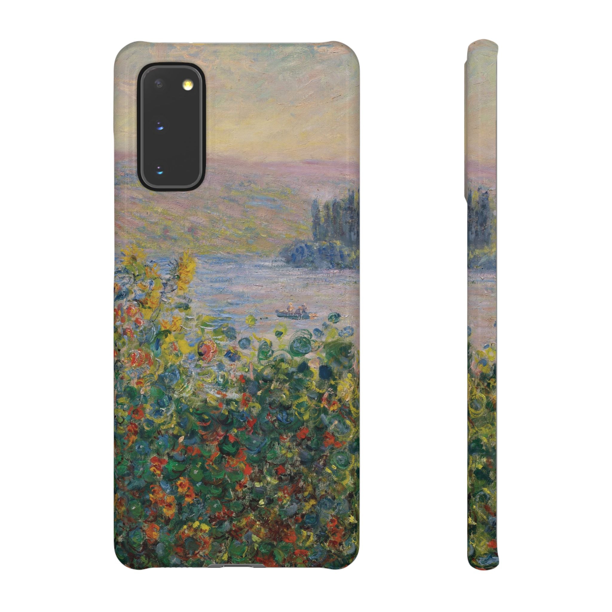 Flower Beds at Vétheuil by Claude Monet - Samsung Slim Case