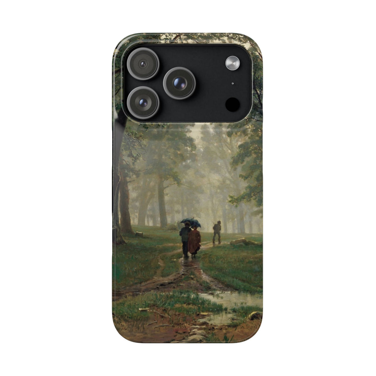 Rain in an Oak Forest by Ivan Ivanovich Shishkin - iPhone Slim Case