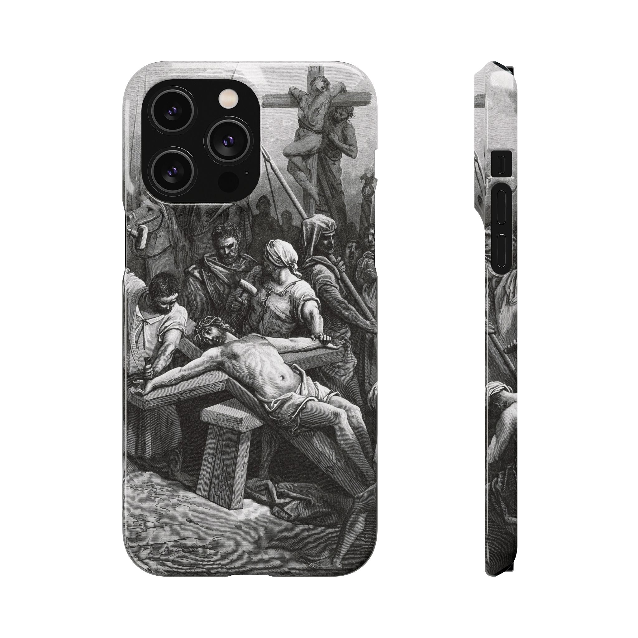 Crucifixion of Jesus by Gustave Doré - iPhone Slim Case