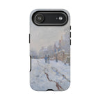 Snow Scene at Argenteuil by Claude Monet - iPhone Tough Case