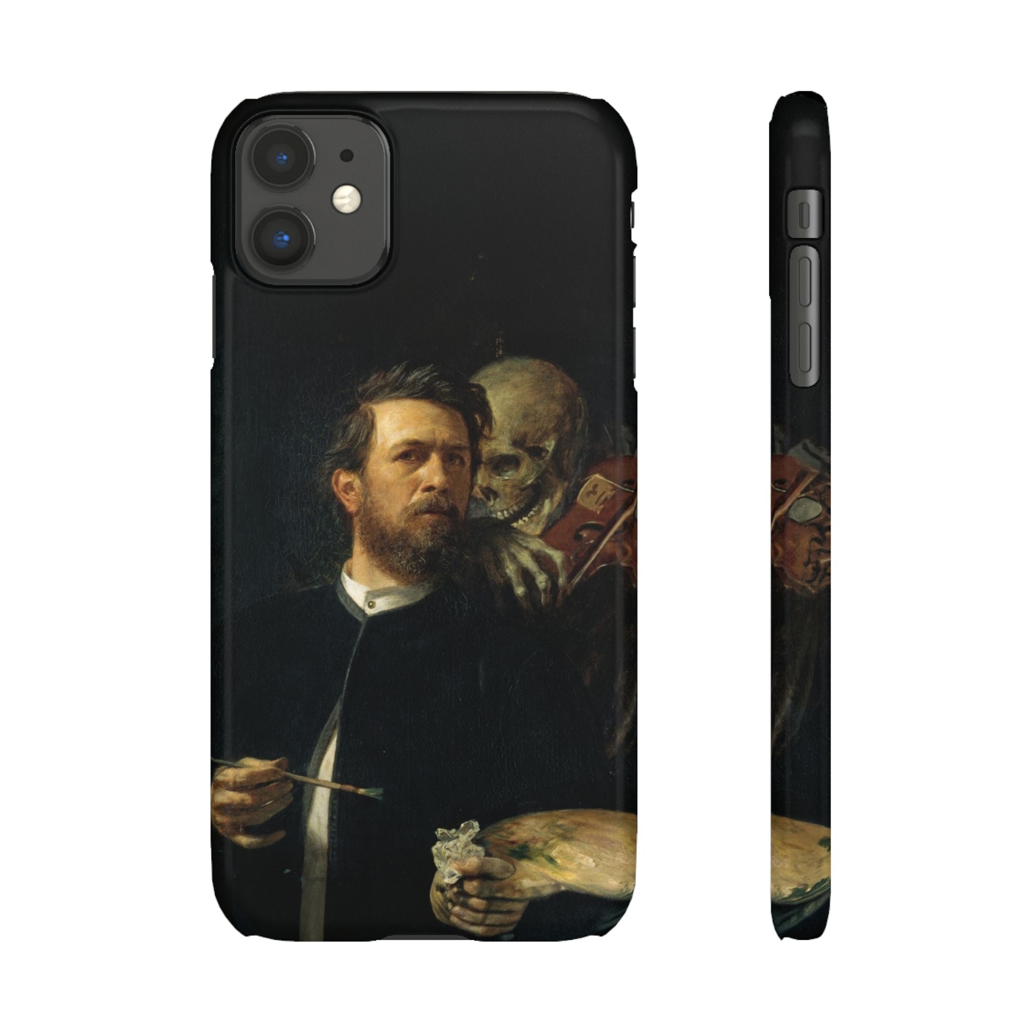 Self Portrait with Death Playing the Fiddle by Arnold Böcklin - iPhone Slim Case